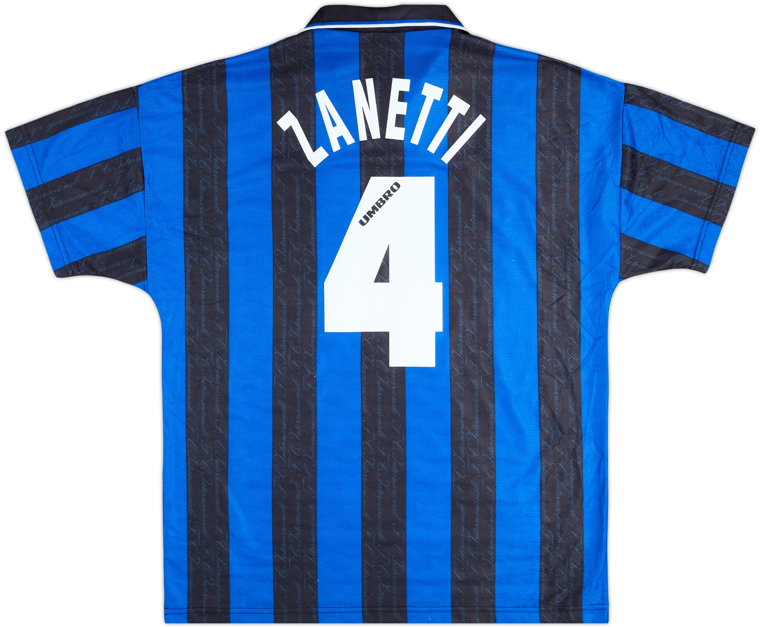 1996-97 Inter Milan Home Shirt Zanetti #4 - 8/10 - (L)