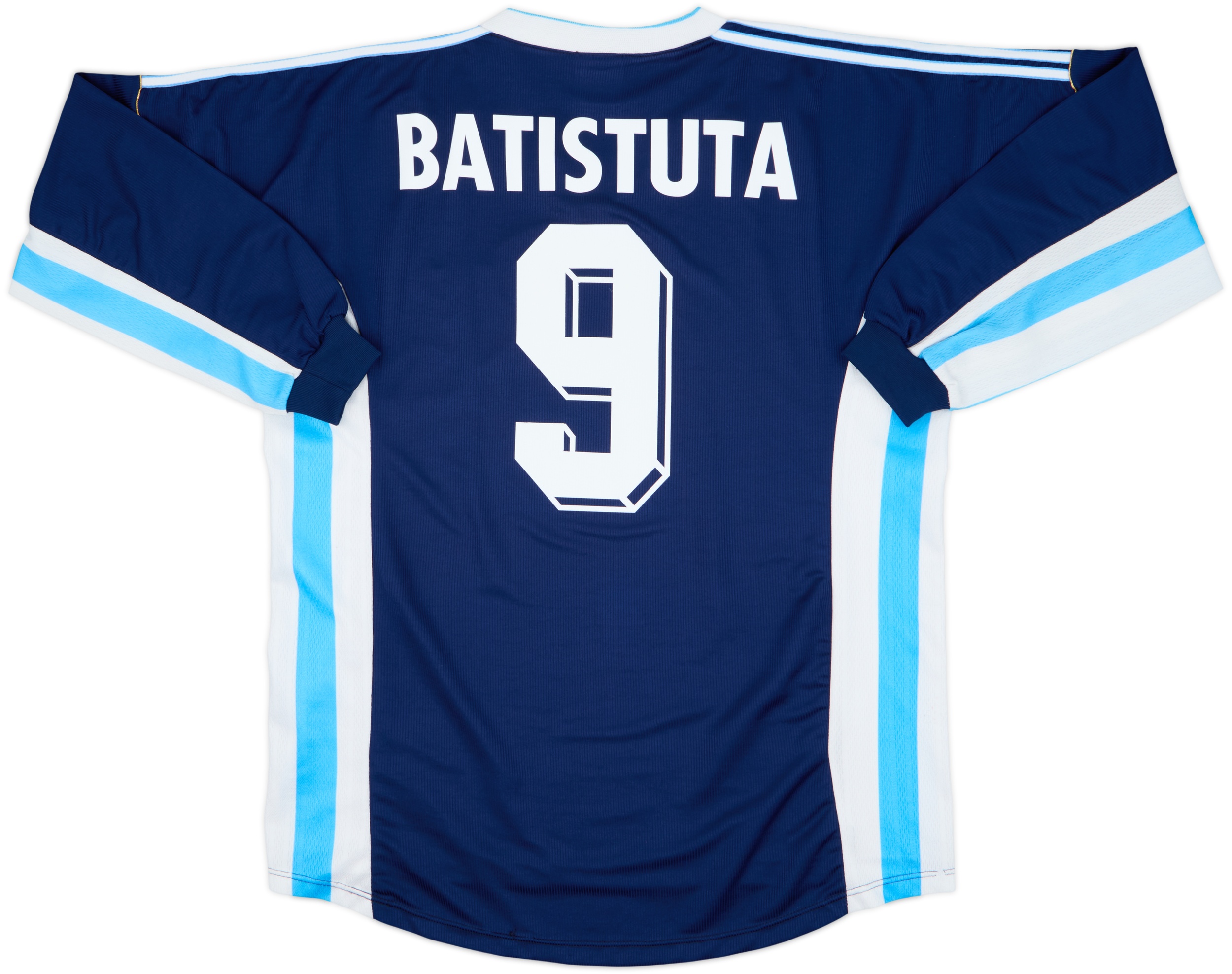 1998-99 Argentina Away L/S Shirt Batistuta #9 - 9/10 - (XL)