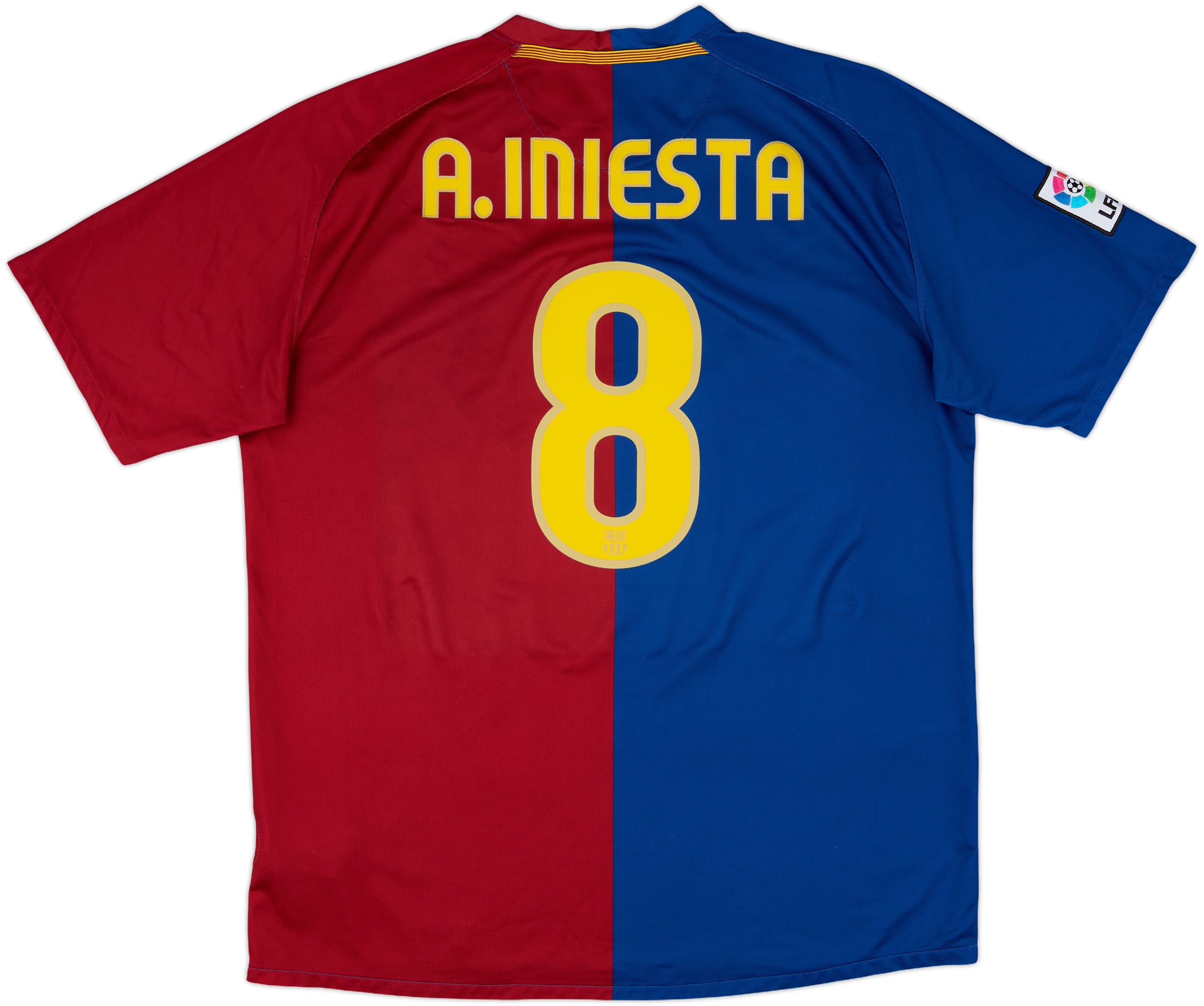 【初回限定】 2008-09 Barcelona Home Shirt A.Iniesta #8 - 10/10 - (XL) ウェア