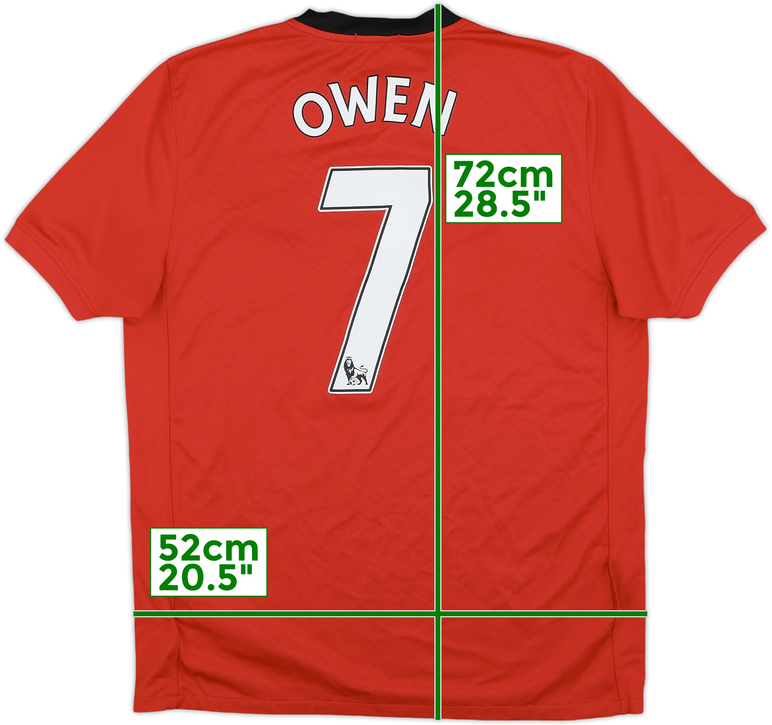 NIKE Manchester United 10/11 ホーム　ゲームシャツ 2009-10 Manchester United Home Shirt Owen #7 - 7/10 - (M)
