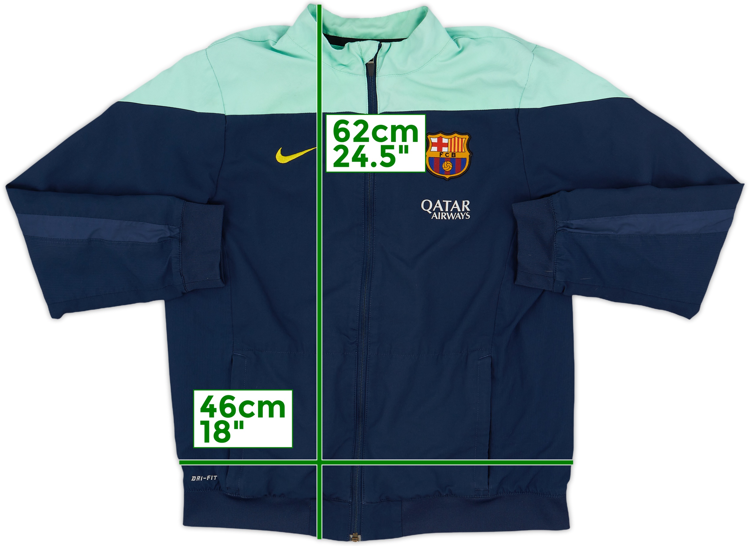 2013-14 Barcelona Nike Track Jacket - 8/10 - (L.Boys)