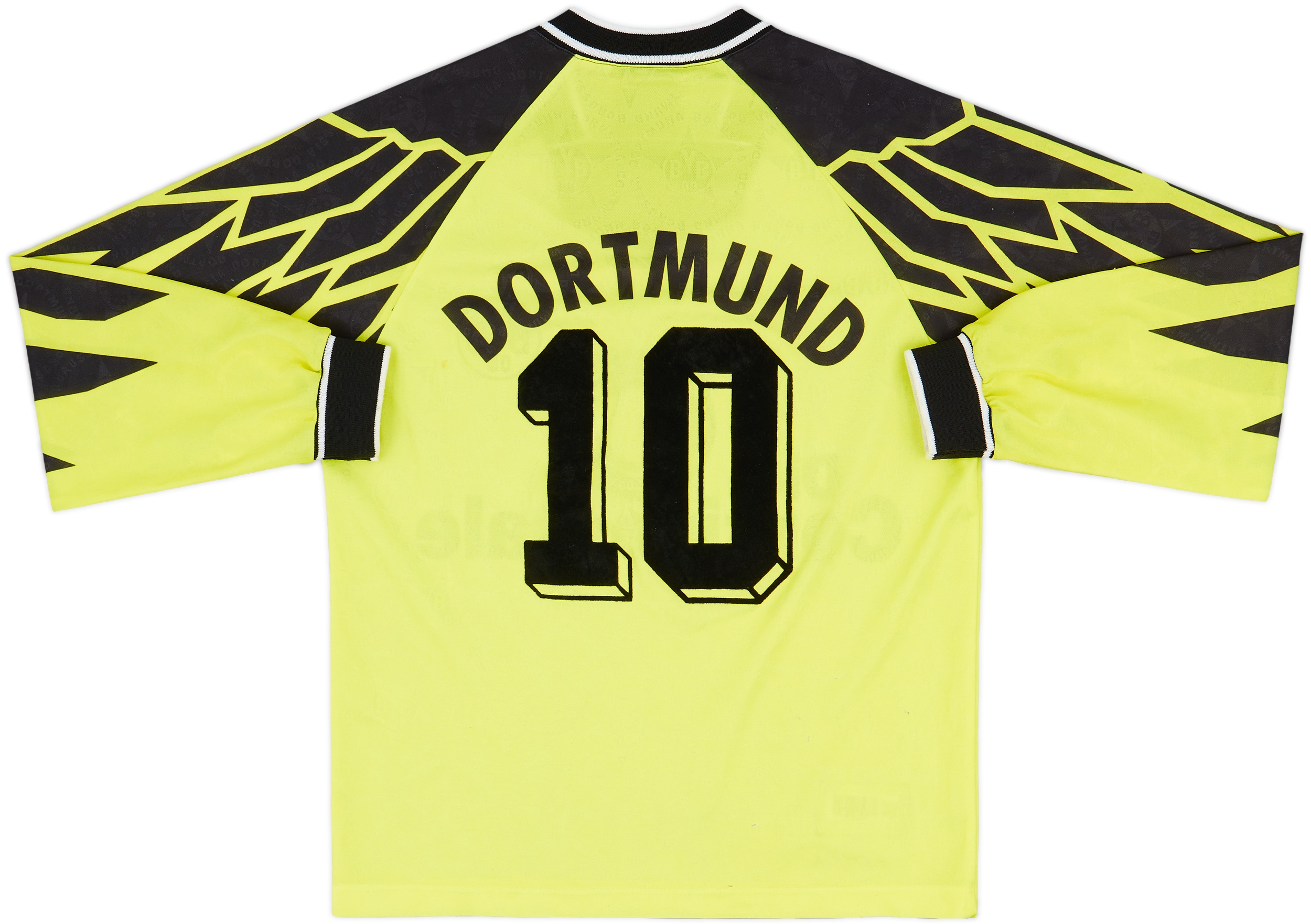 激レア！　Nike Borussia Dortmund Home 95 #4 BORUSSIA DORTMUND 1994 1995 HOME FOOTBALL SHIRT NIKE LONG