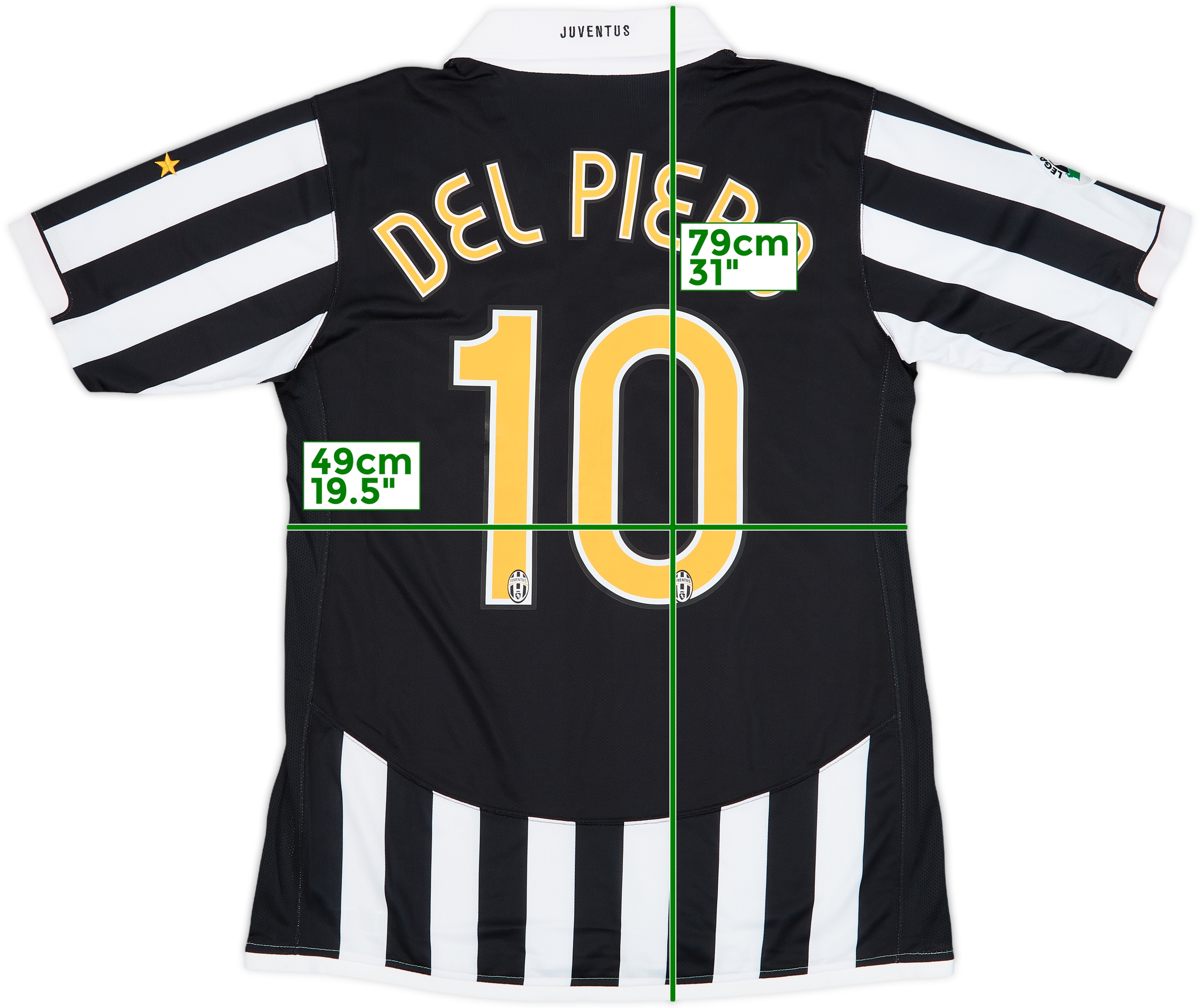 難ありJUVENTUS DEL PIERO 10 ユニフォーム match worn player Juventus Sony Kappa Del Piero 1996
