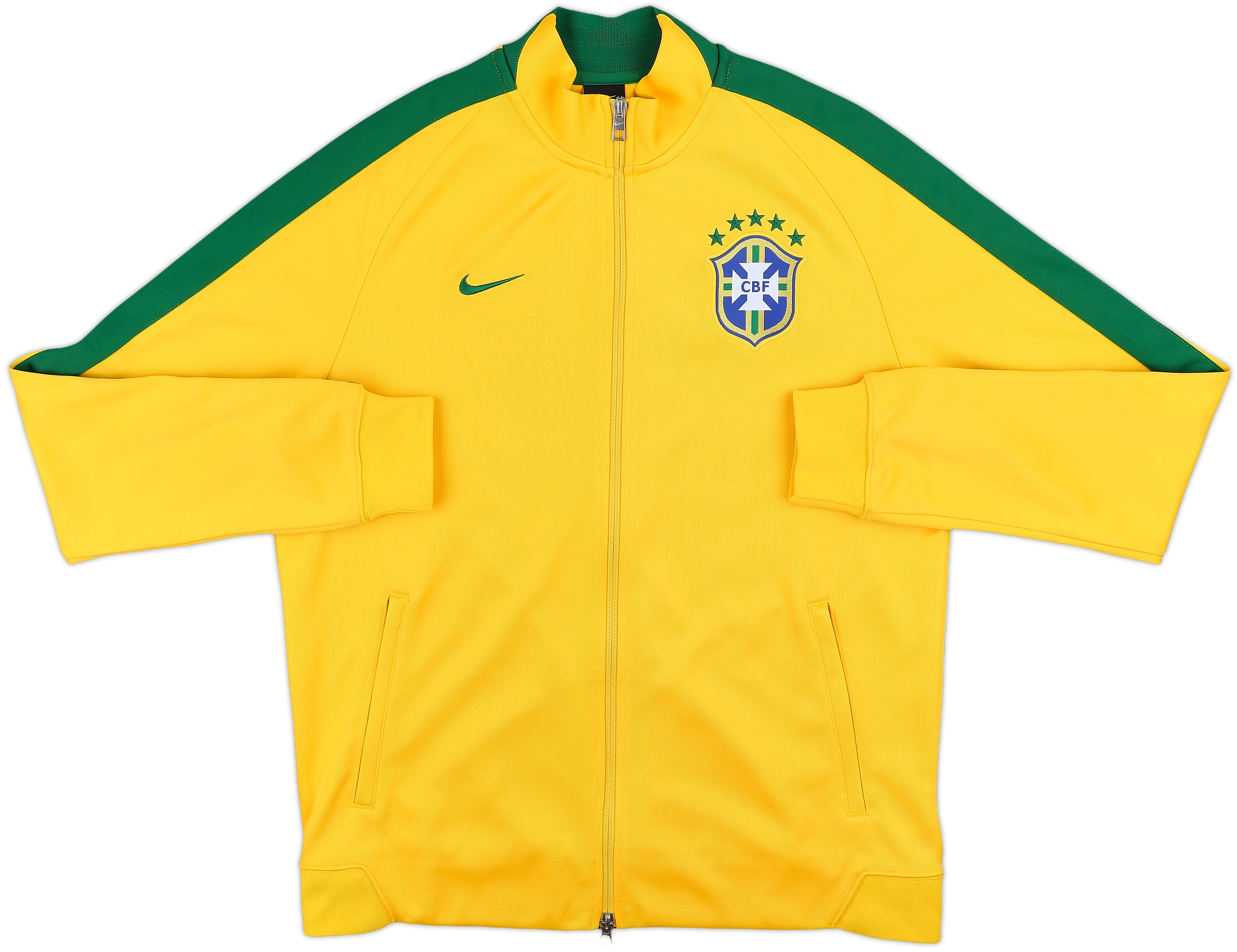 送料無料/追跡有 Nike BRAZIL Hino 代表チームジャケット 2013-14 Brazil Nike Track Jacket - 9/10 - (L)