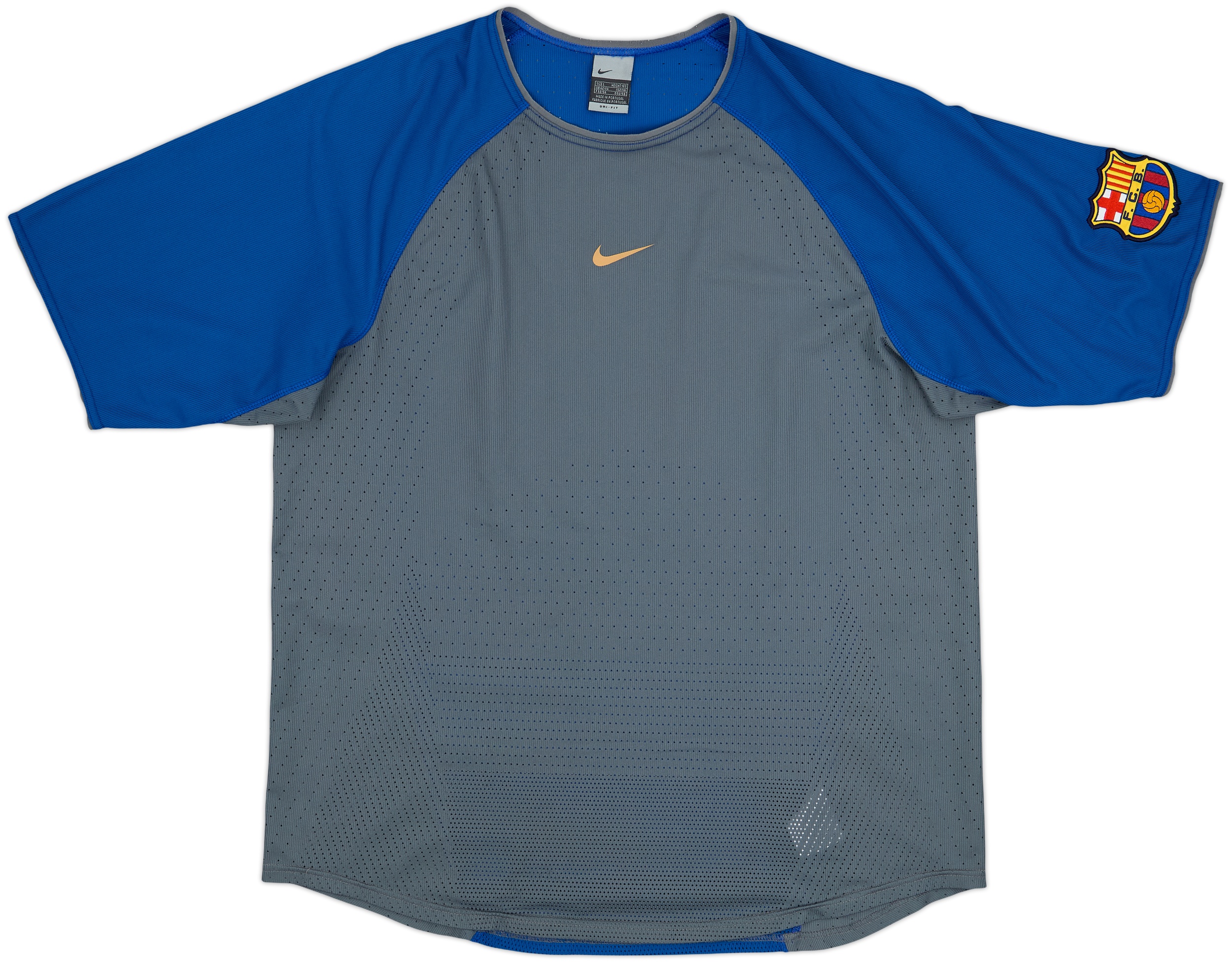 入手困難　00s FC Barcelona ナイキ　トレーニングシャツ 2000-01 Barcelona Nike Training Shirt - 9/10 - (L)