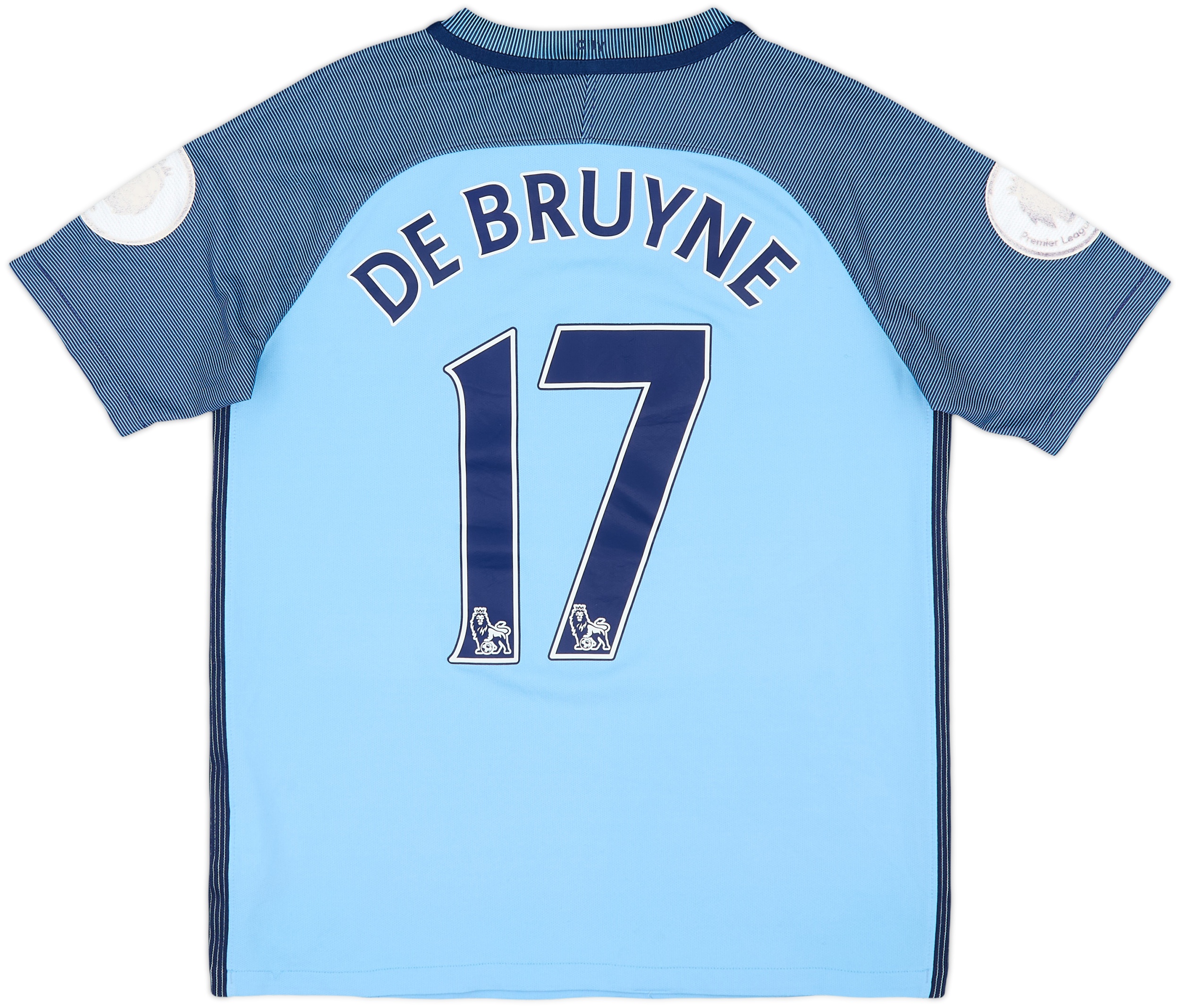 2016-17 Manchester City Home Shirt De Bruyne #17 - 5/10 - (XL.Boys)