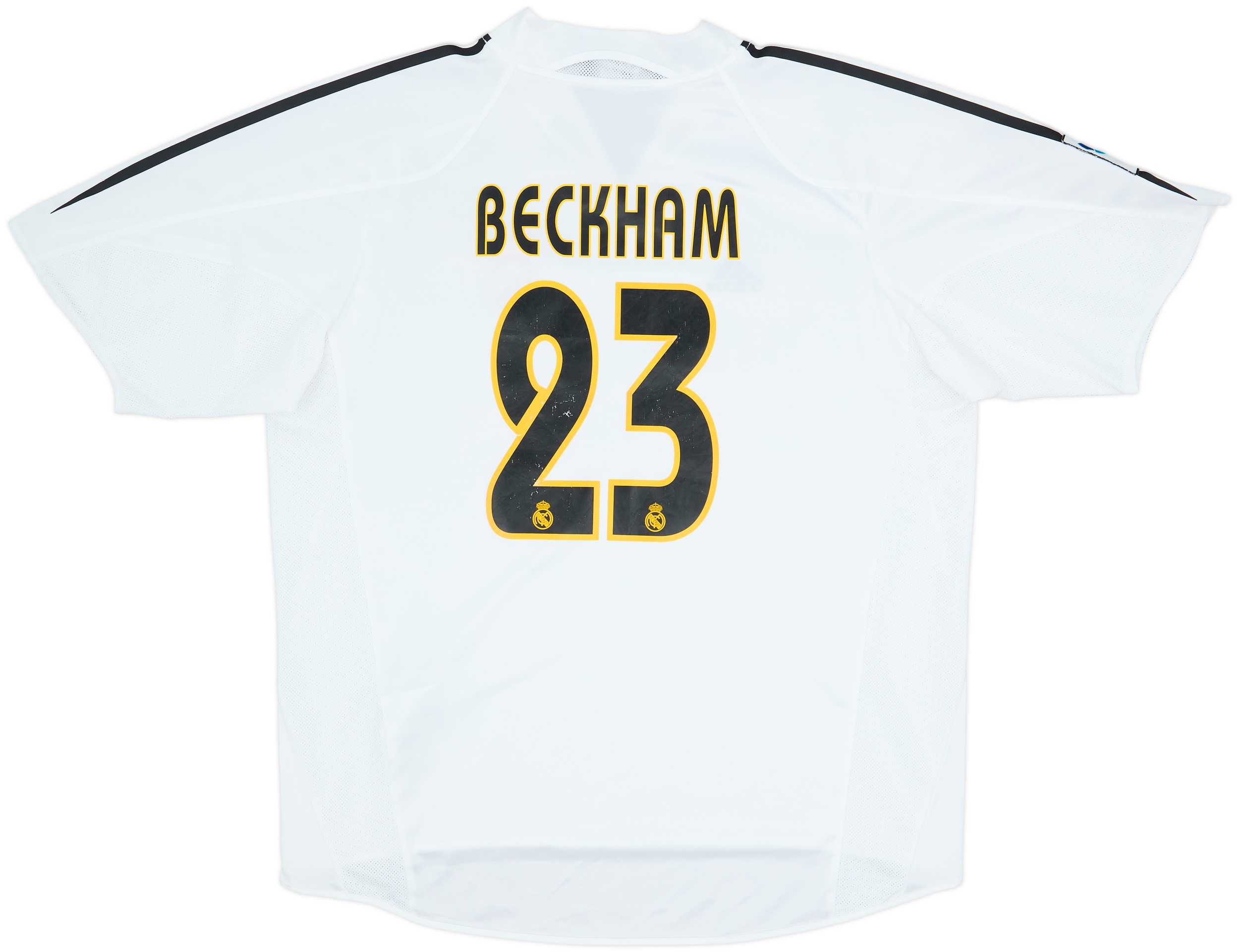 2004-05 Real Madrid Home Shirt Beckham #23 - 7/10 - (XL)