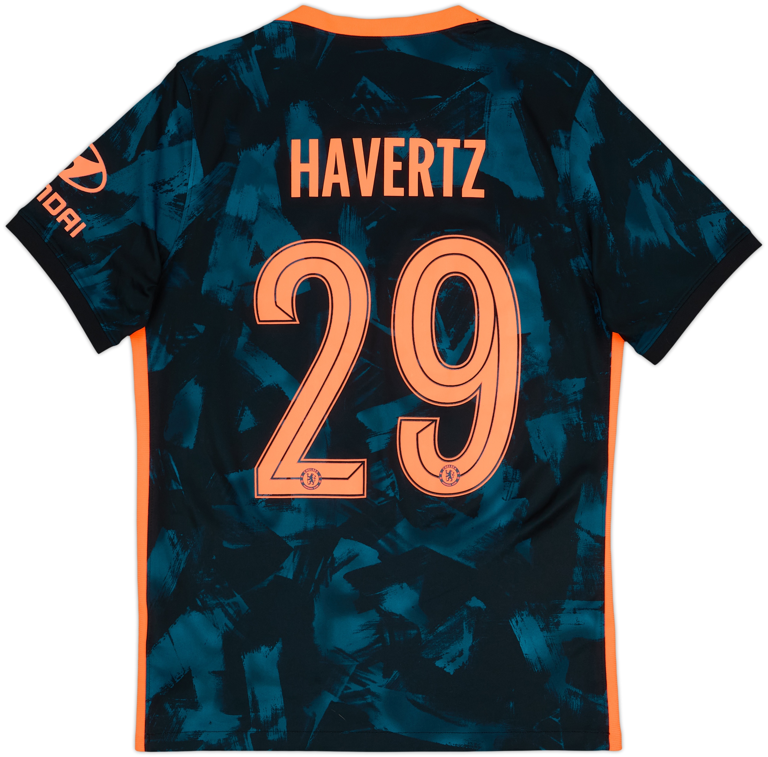 Chelsea FC Havertz 29 シャツ 刺繍入り Camiseta de la tercera equipación del Chelsea 2021-22 Havertz #29