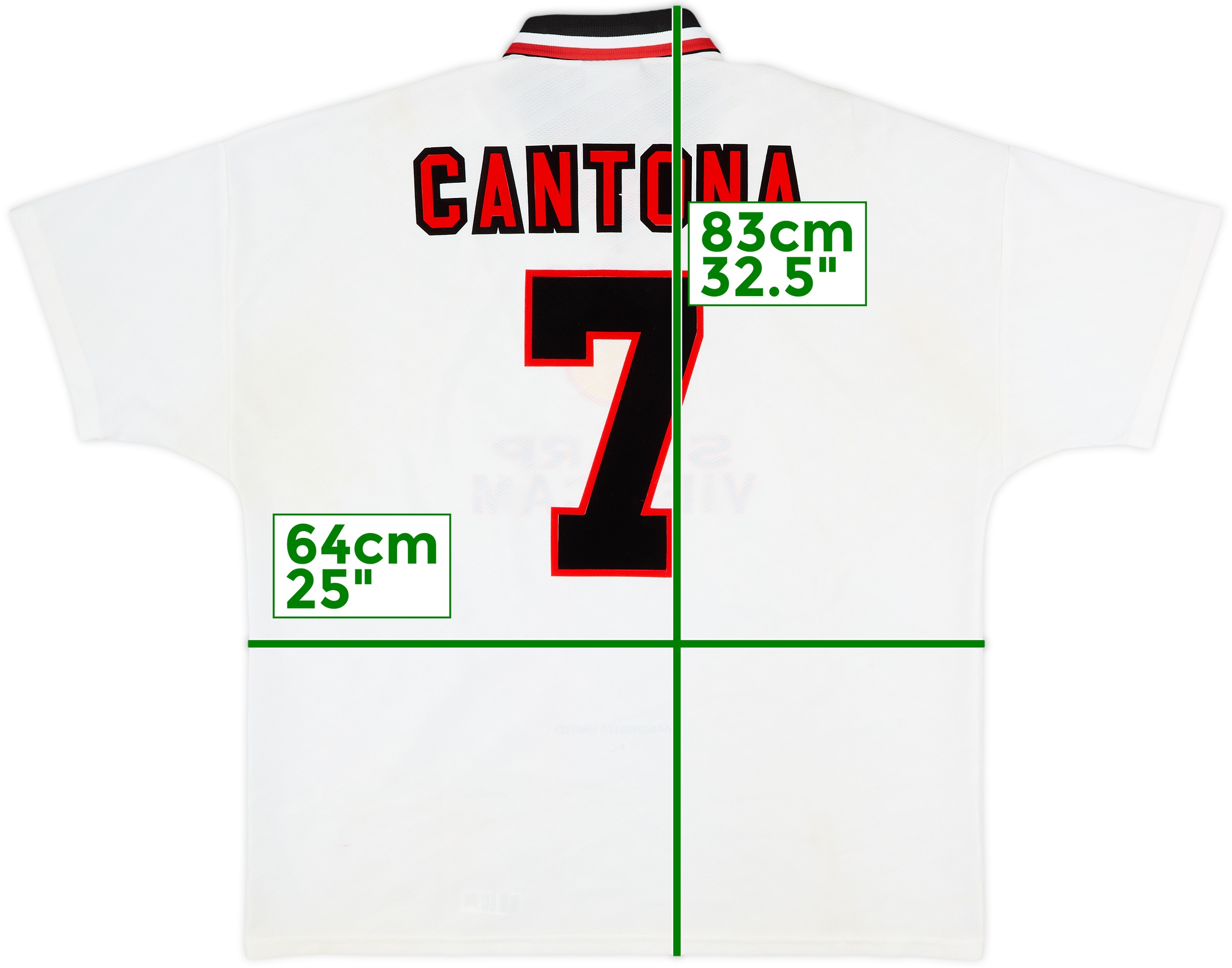 ウェア Manchester United 1996/97 Away Uniform 1996-97 Manchester United Away Shirt CANTONA 7 (L