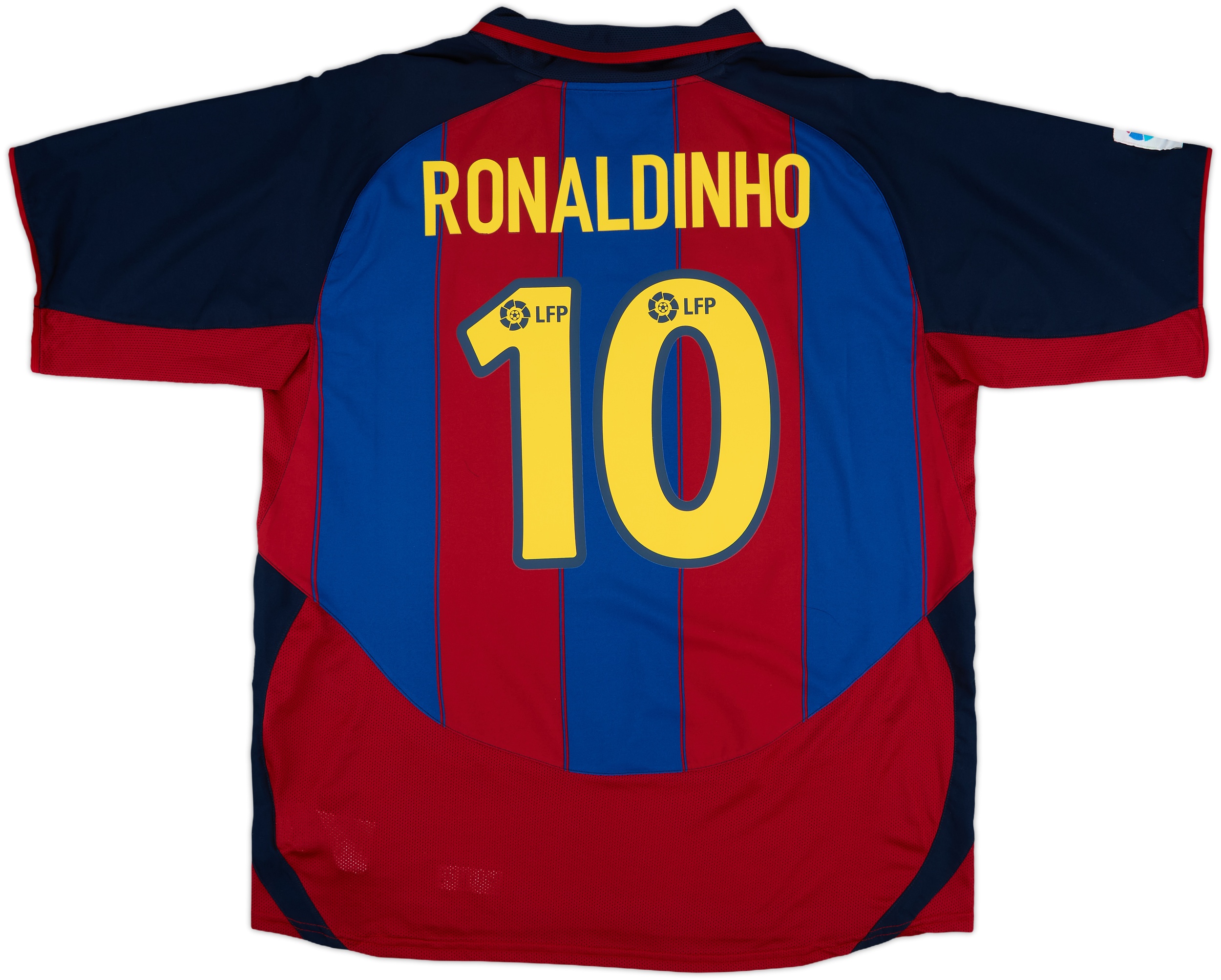 2003-04 Barcelona Home Shirt Ronaldinho #10 - 9/10 - (XL)