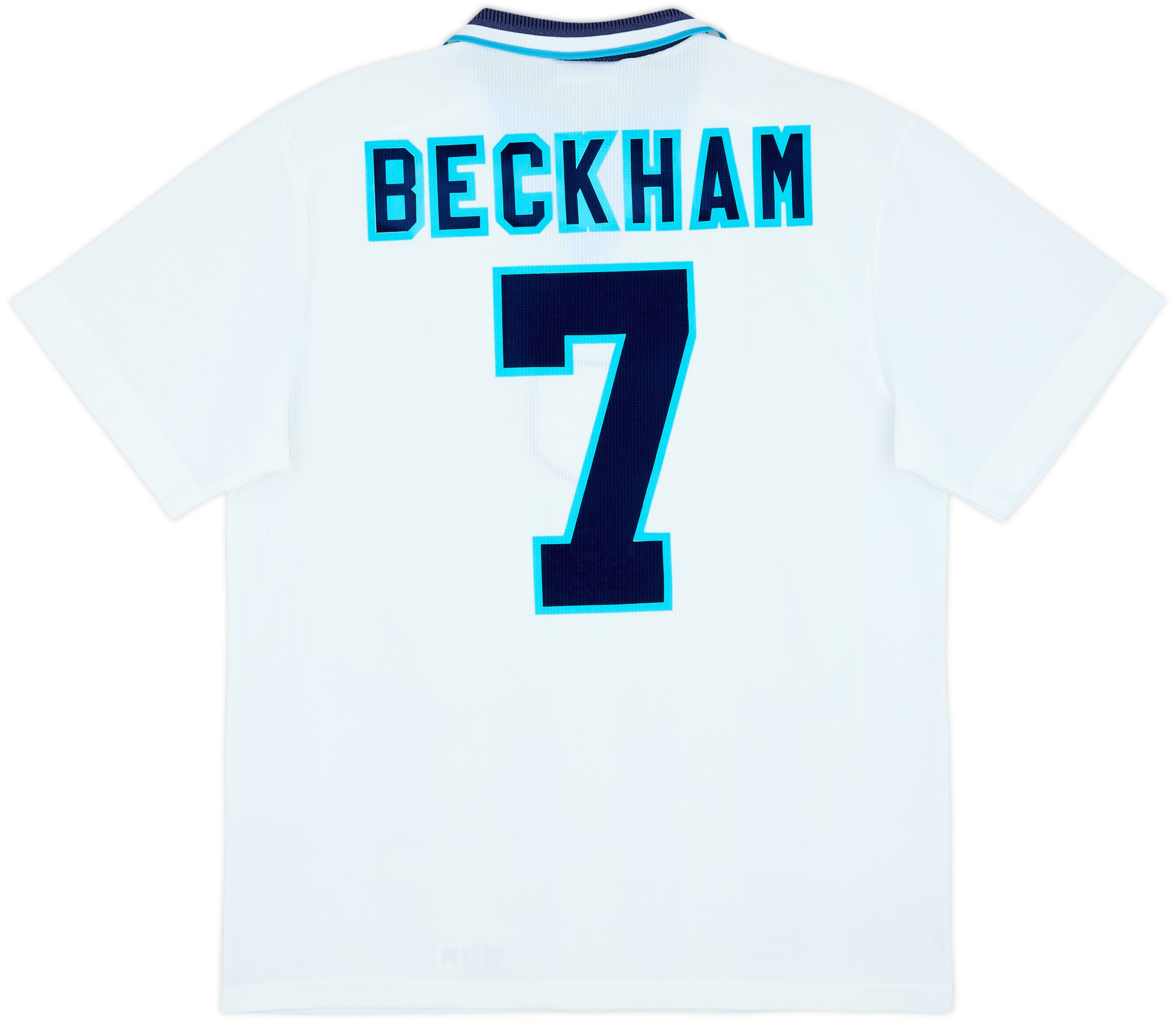 1995-97 England Home Shirt Beckham #7 - 9/10 - (L)