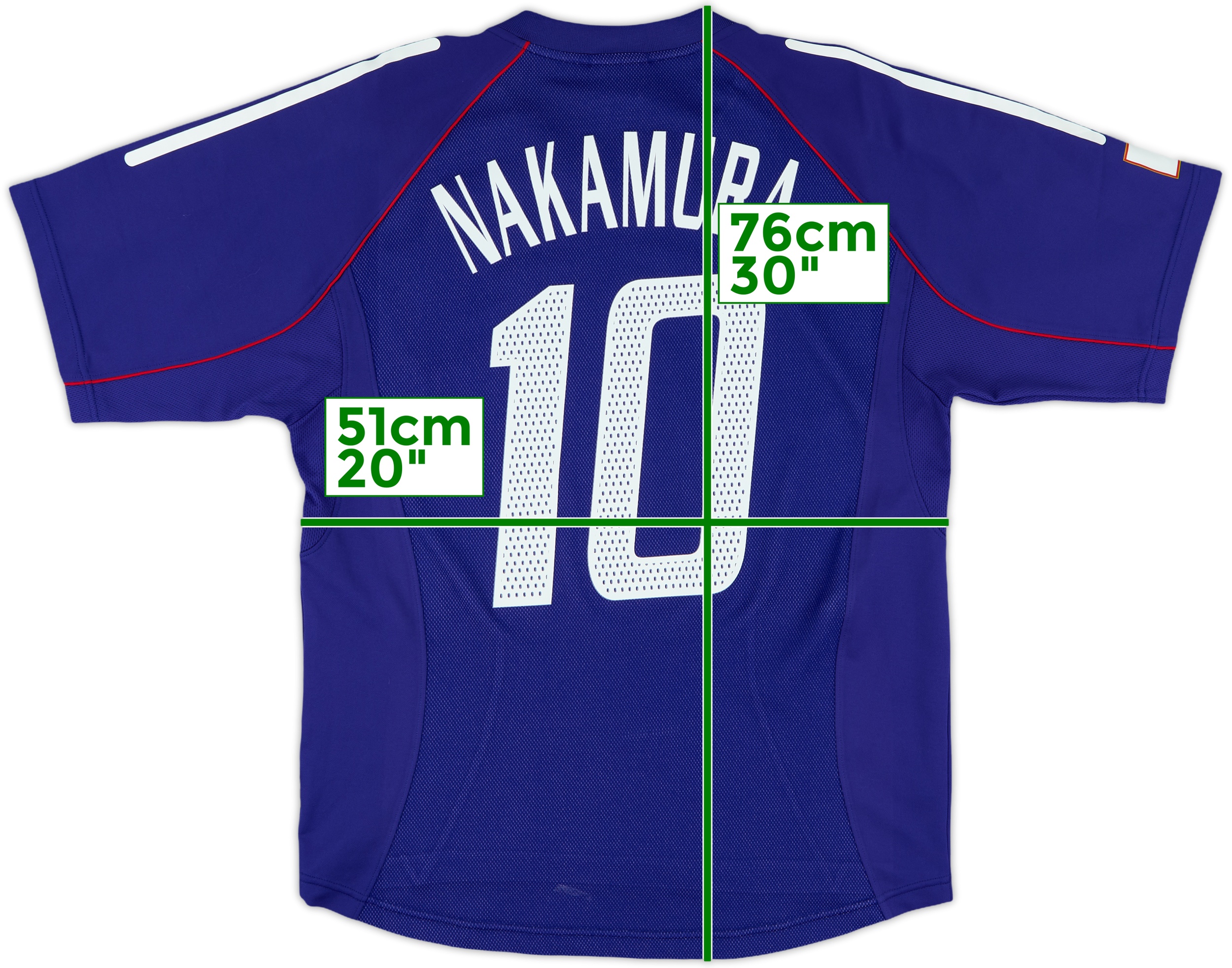 2002-04 Japan Home Shirt Nakamura #10 - 8/10 - (M)