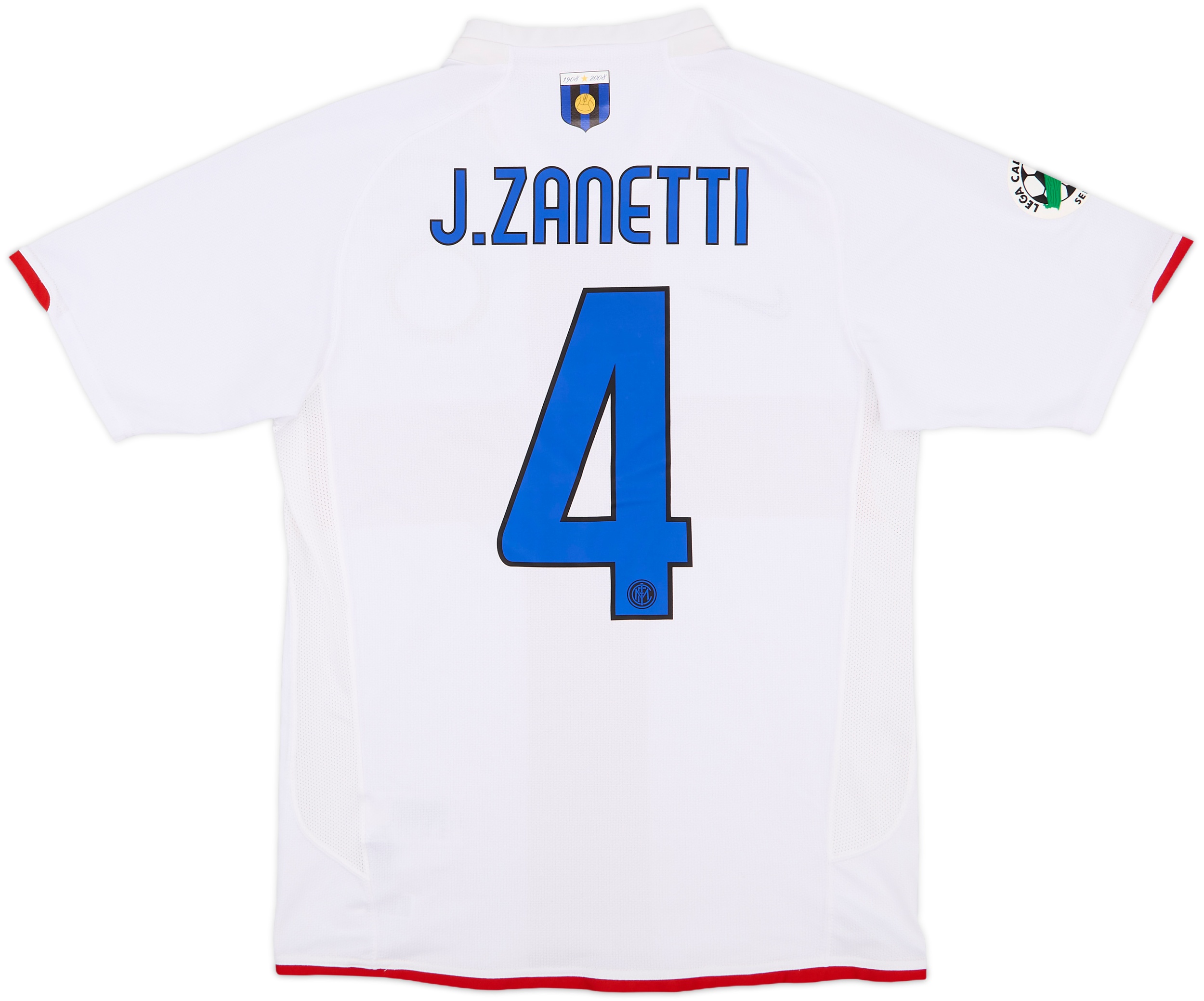 2007-08 Inter Milan Centenary Away Shirt Zanetti #4 - 8/10 - (S)