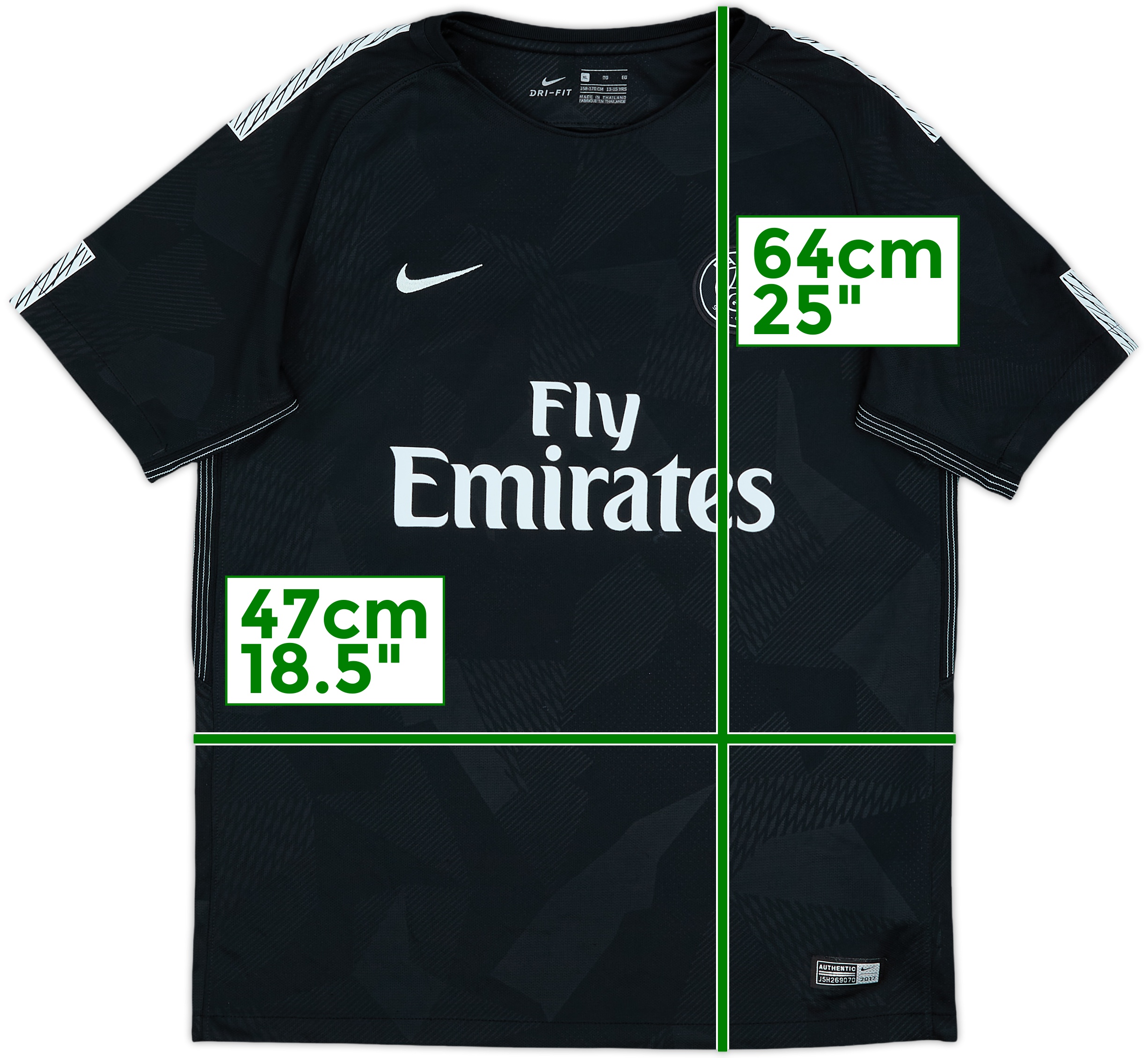 2017-18 Paris Saint-Germain Third Shirt - 9/10 - (XL.Boys)