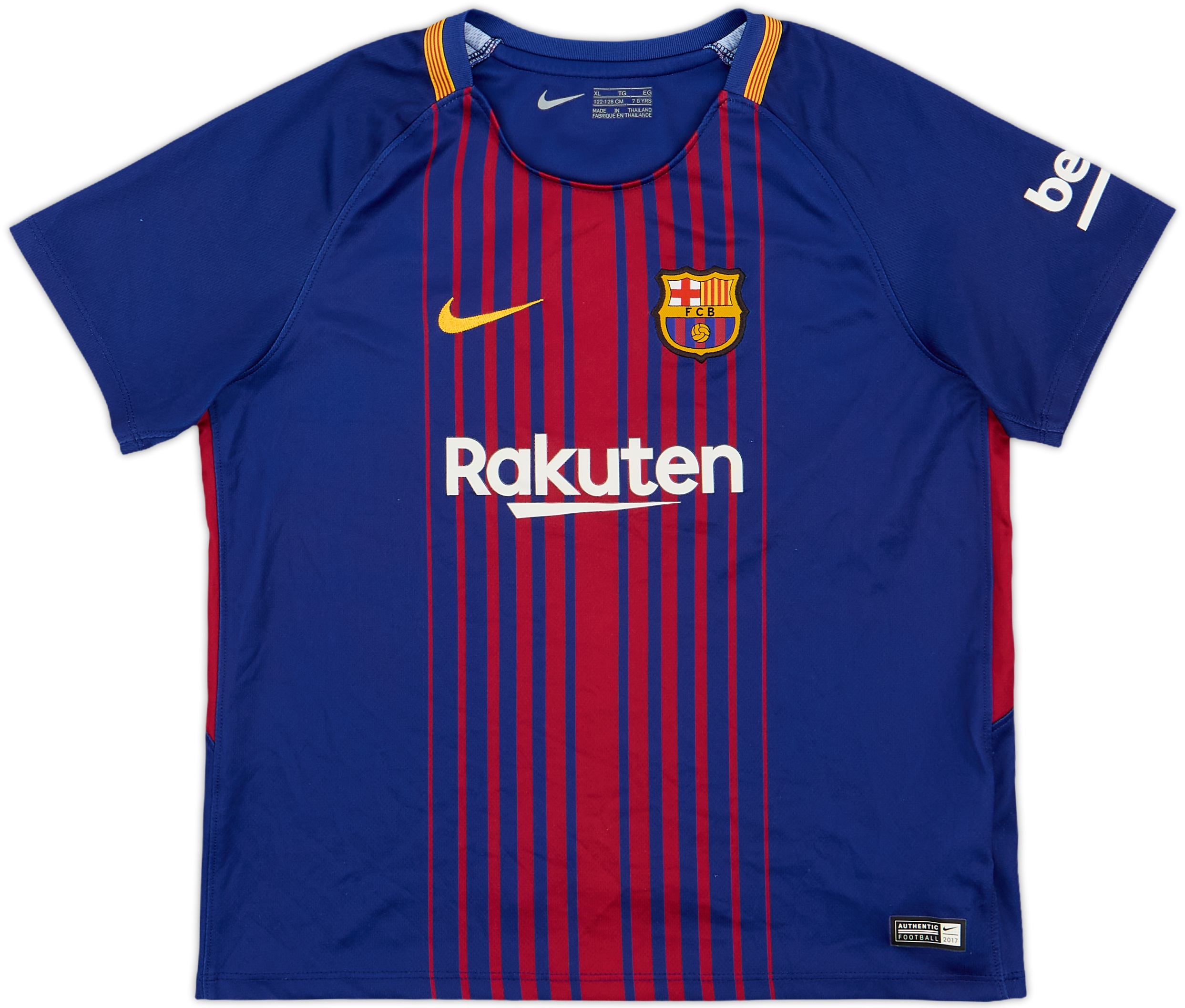 2017-18 Barcelona Home Shirt - 8/10 - (7-8 Years)