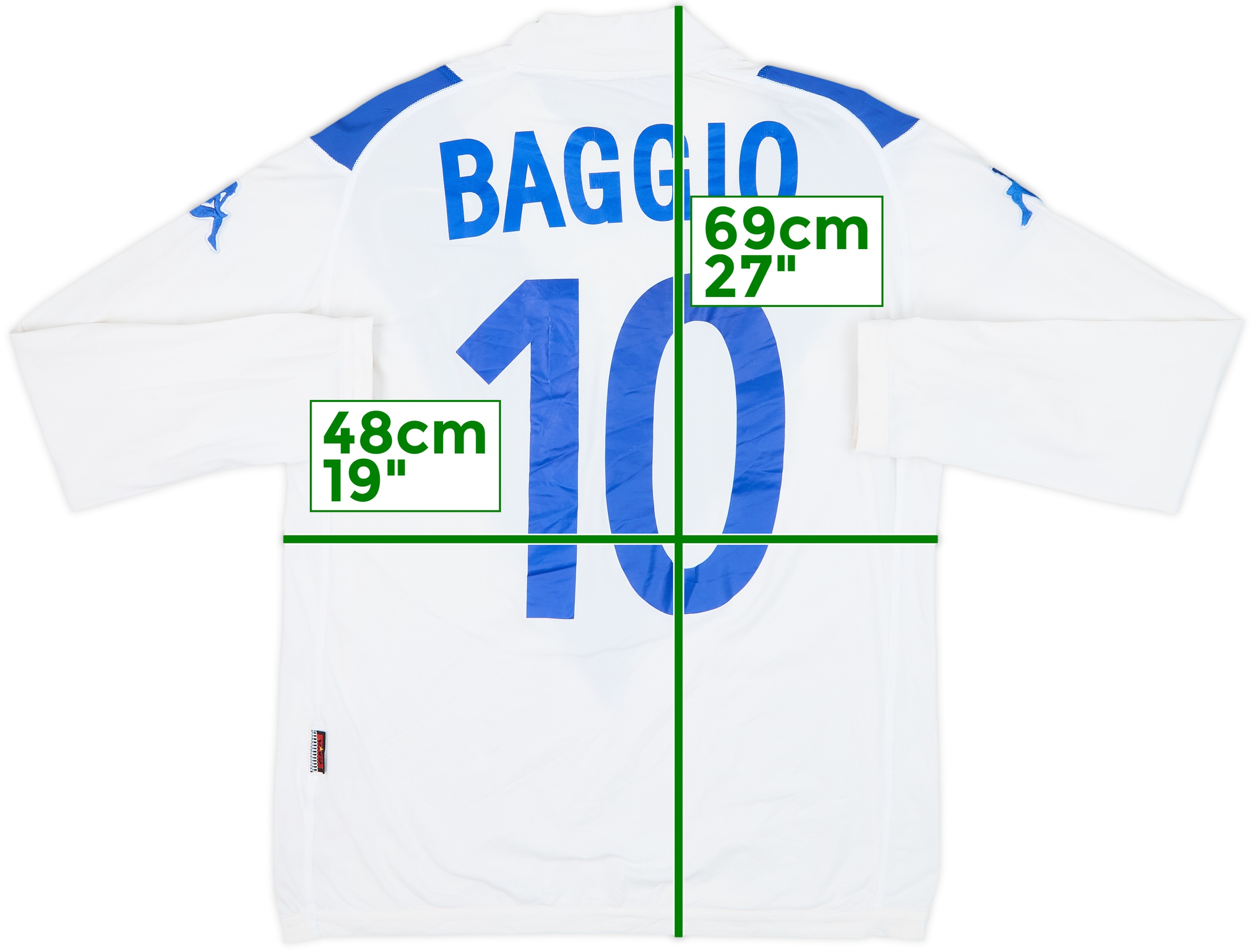 2004-05 Brescia Away L/S Shirt Baggio #10 - 7/10 - (L)