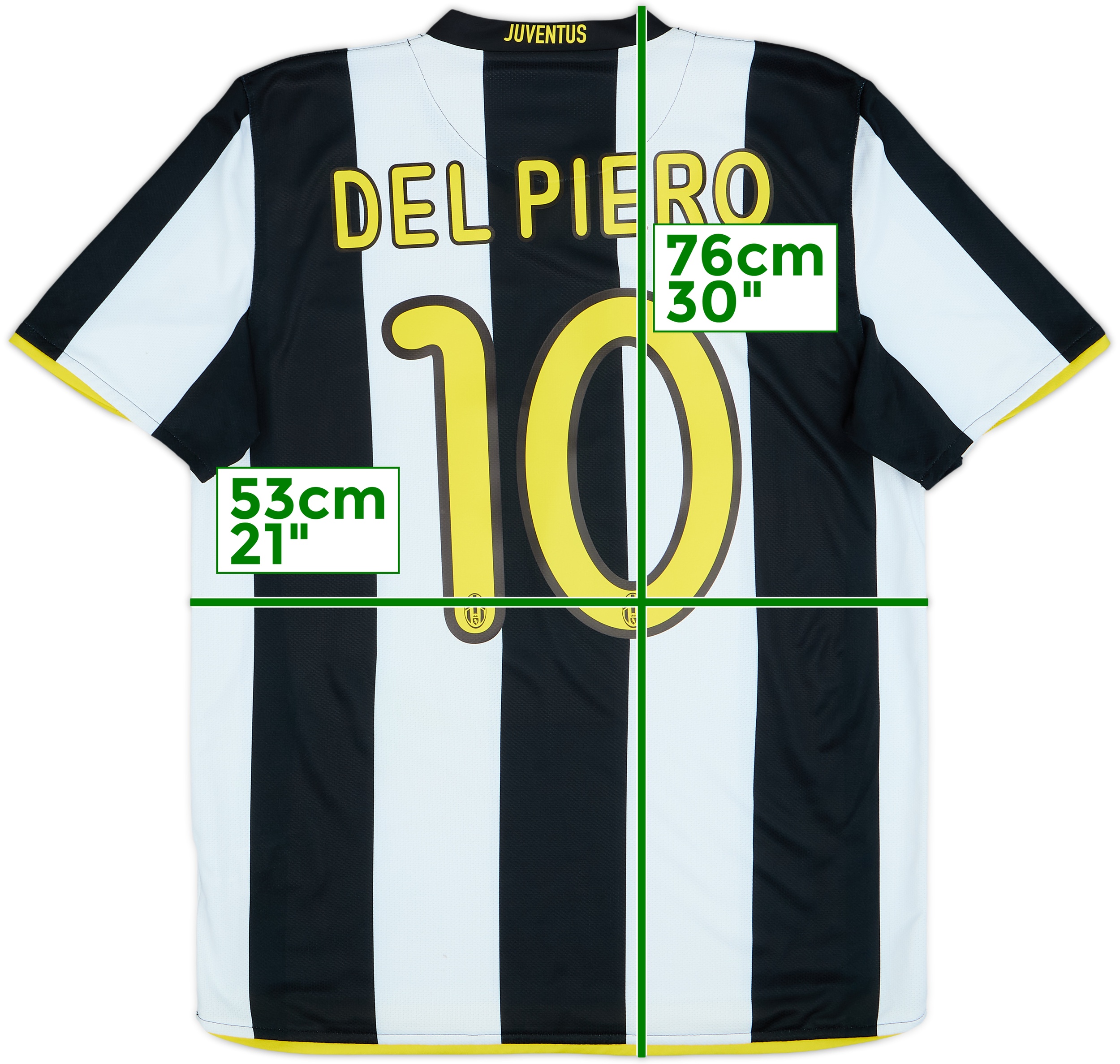 2008-09 Juventus Home Shirt Del Piero #10 - 8/10 - (M)