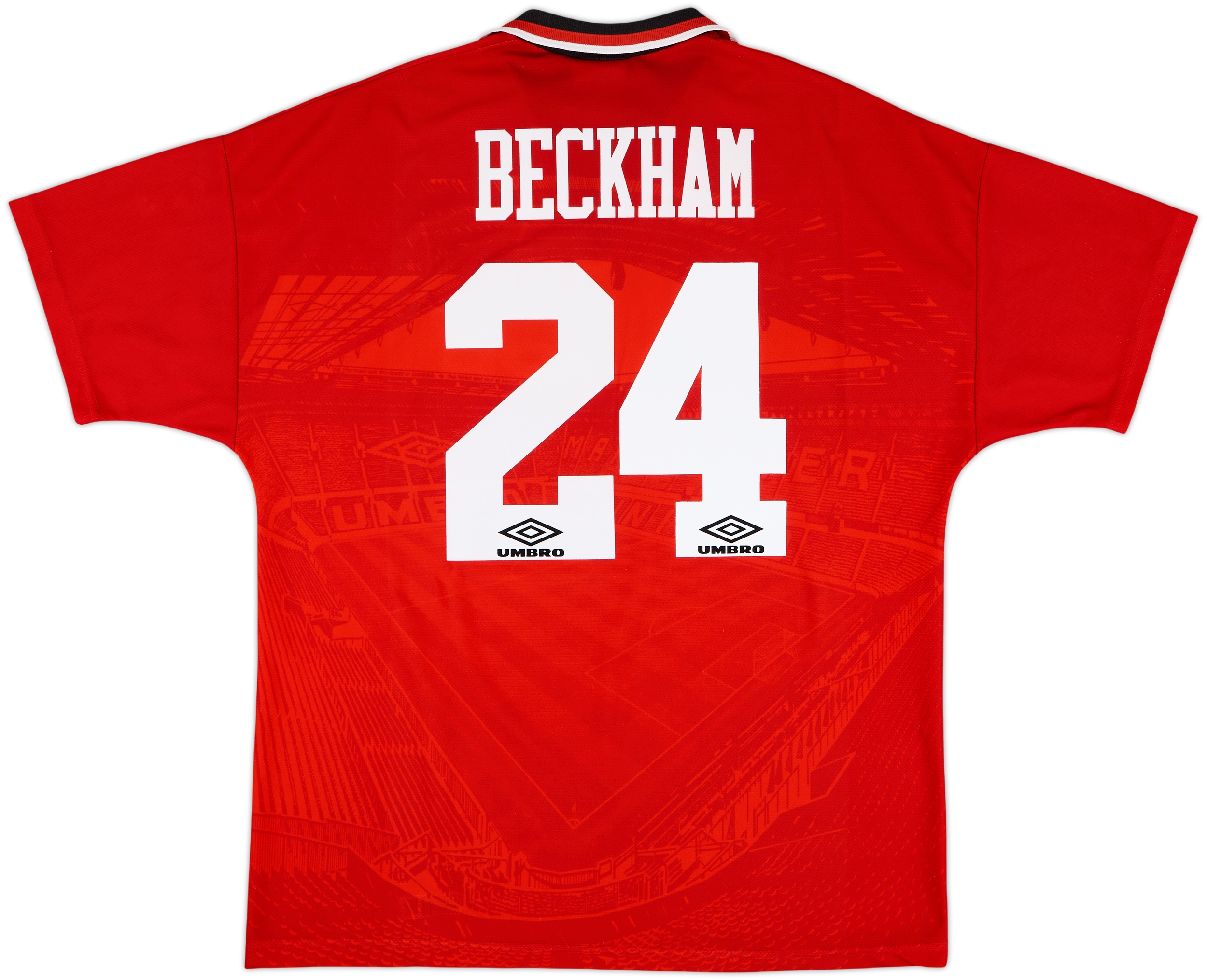 1994-96 Manchester United Home Shirt Beckham #24 - 10/10 - (XL)