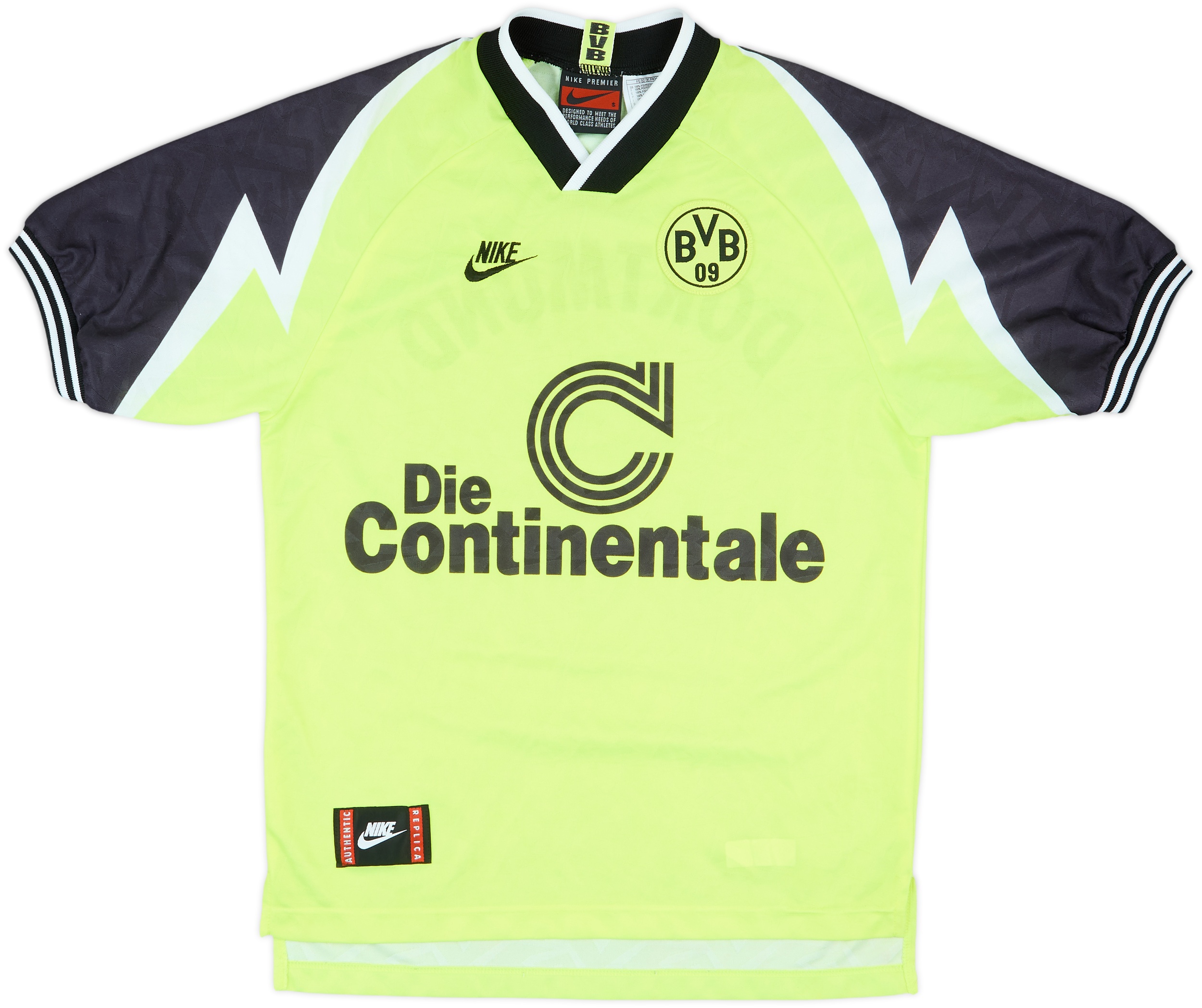 NIKE Borussia Dortmund 1995/96 サッカーシャツ Borussia Dortmund 1995 - 1996 Home football Nike shirt long