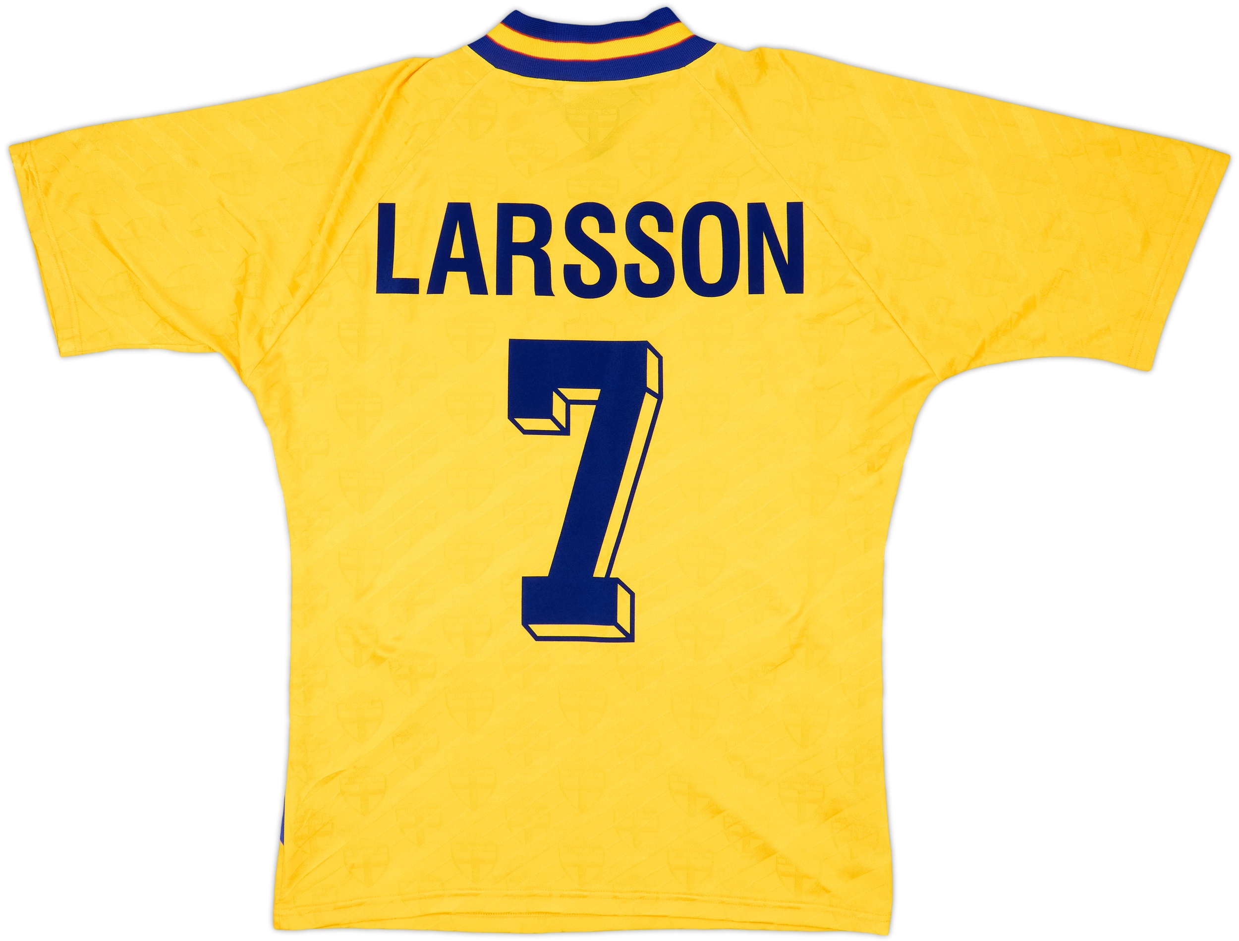 【正規 96-98 adidas Sweden L/S Larsson #7】 Sweden 1996 1998 Home Jersey L/S Henrik Larsson 7 Adidas