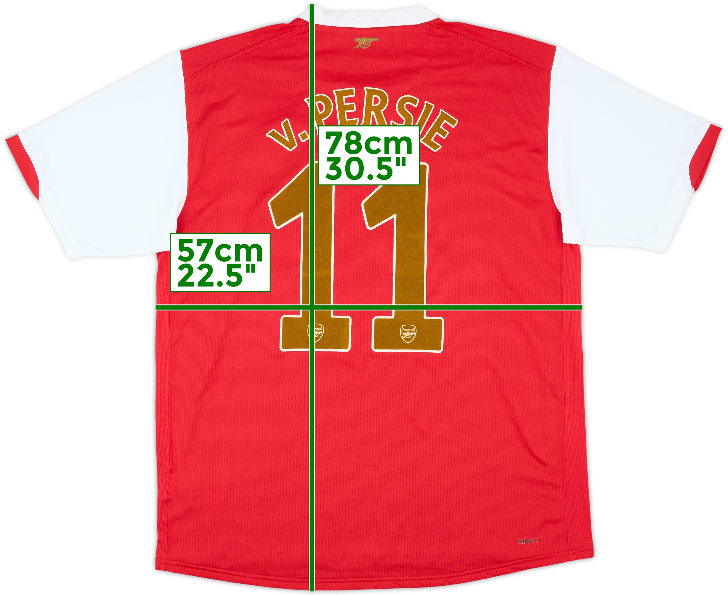 アーセナル　09/10 ユニフォーム Arsenal V. PERSIE MEN'S FC ARSENAL 2009/2010 ROBIN VAN PERSIE SOCCER FOOTBALL
