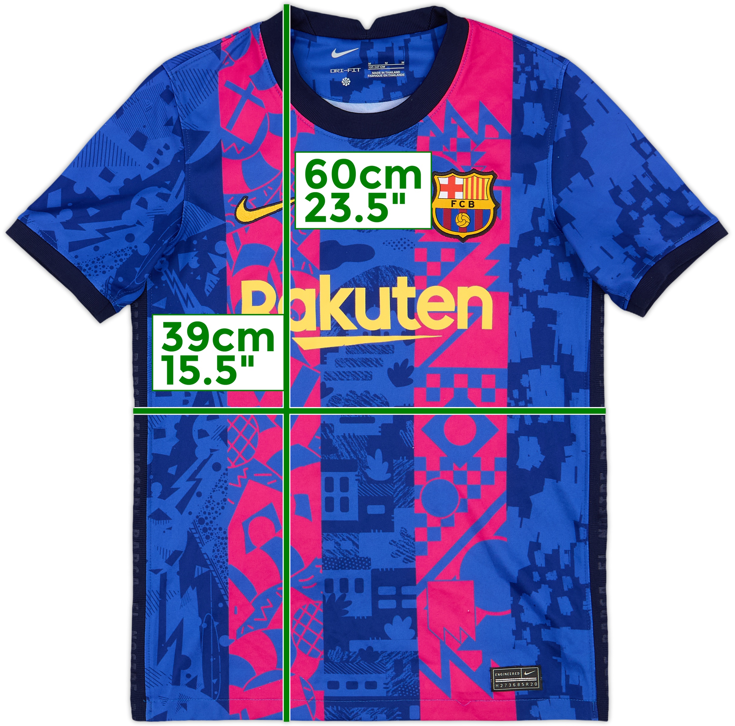 2021-22 Barcelona Third Shirt - 8/10 - (M.Boys)