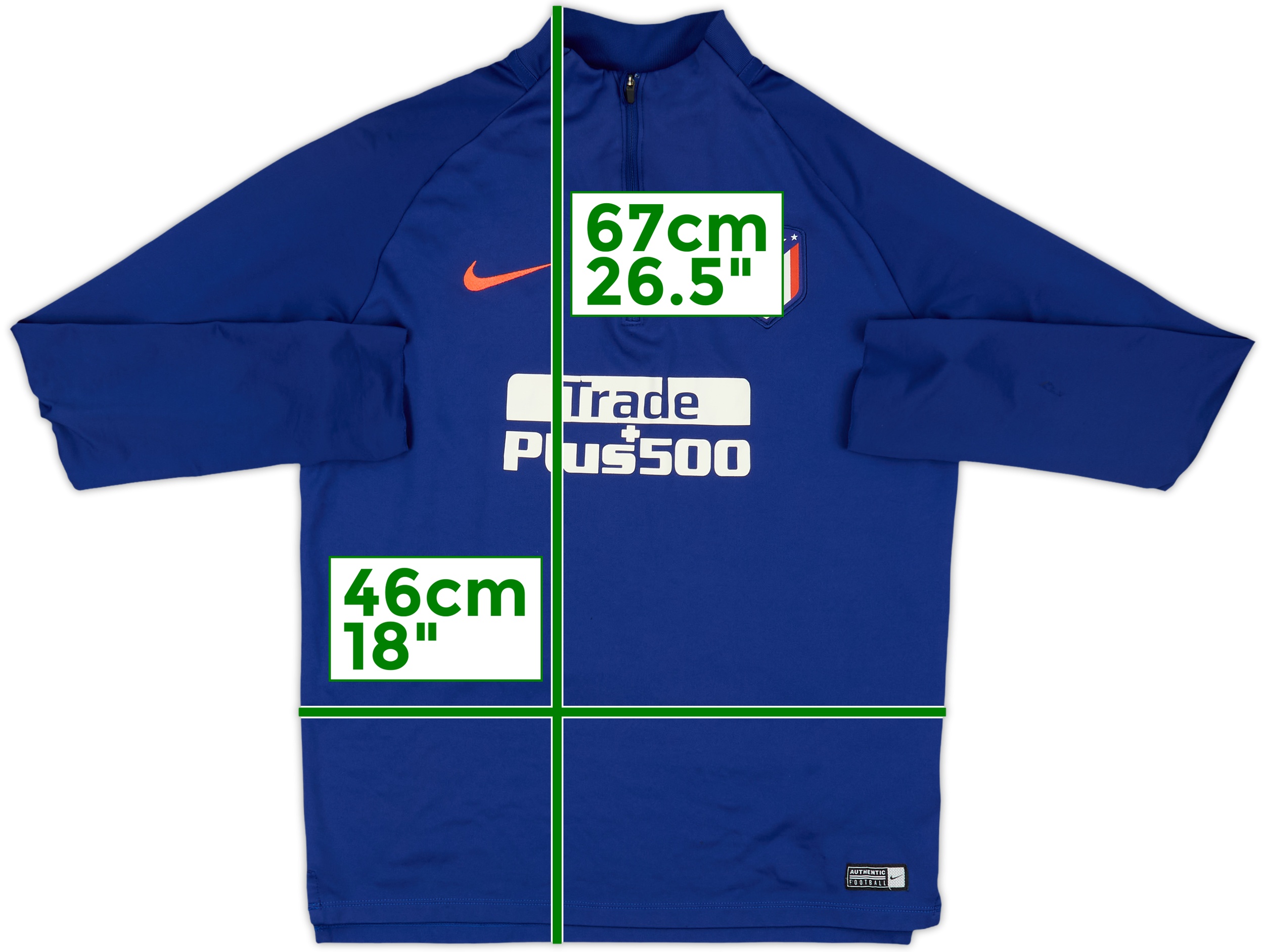 2020-21 Atletico Madrid Nike 1/4 Zip Training Top - 6/10