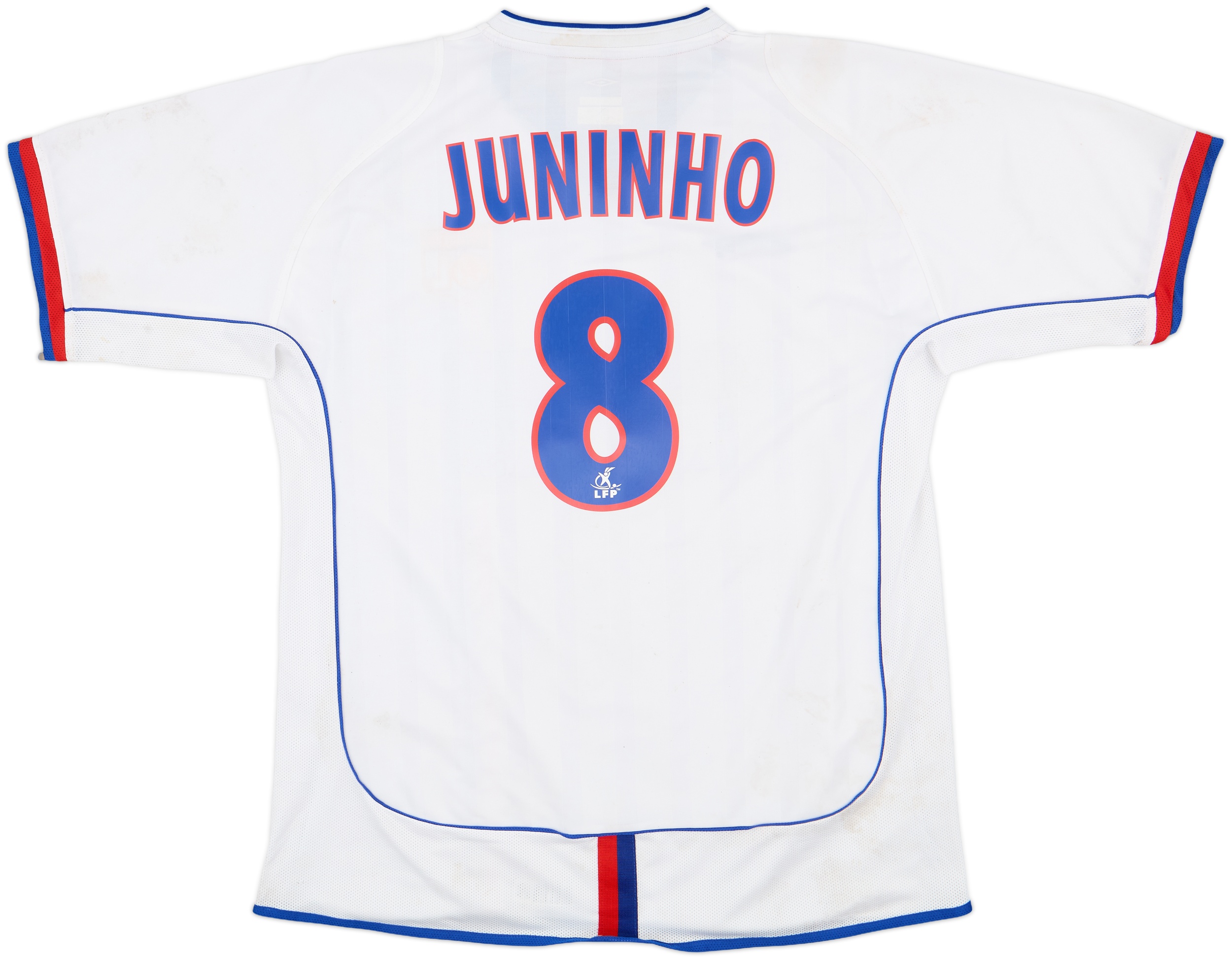 オリンピック・リヨン JUNINHO 8 ユニフォーム 2002-04 Lyon Home Shirt Juninho #8 - 6/10 - (XL)
