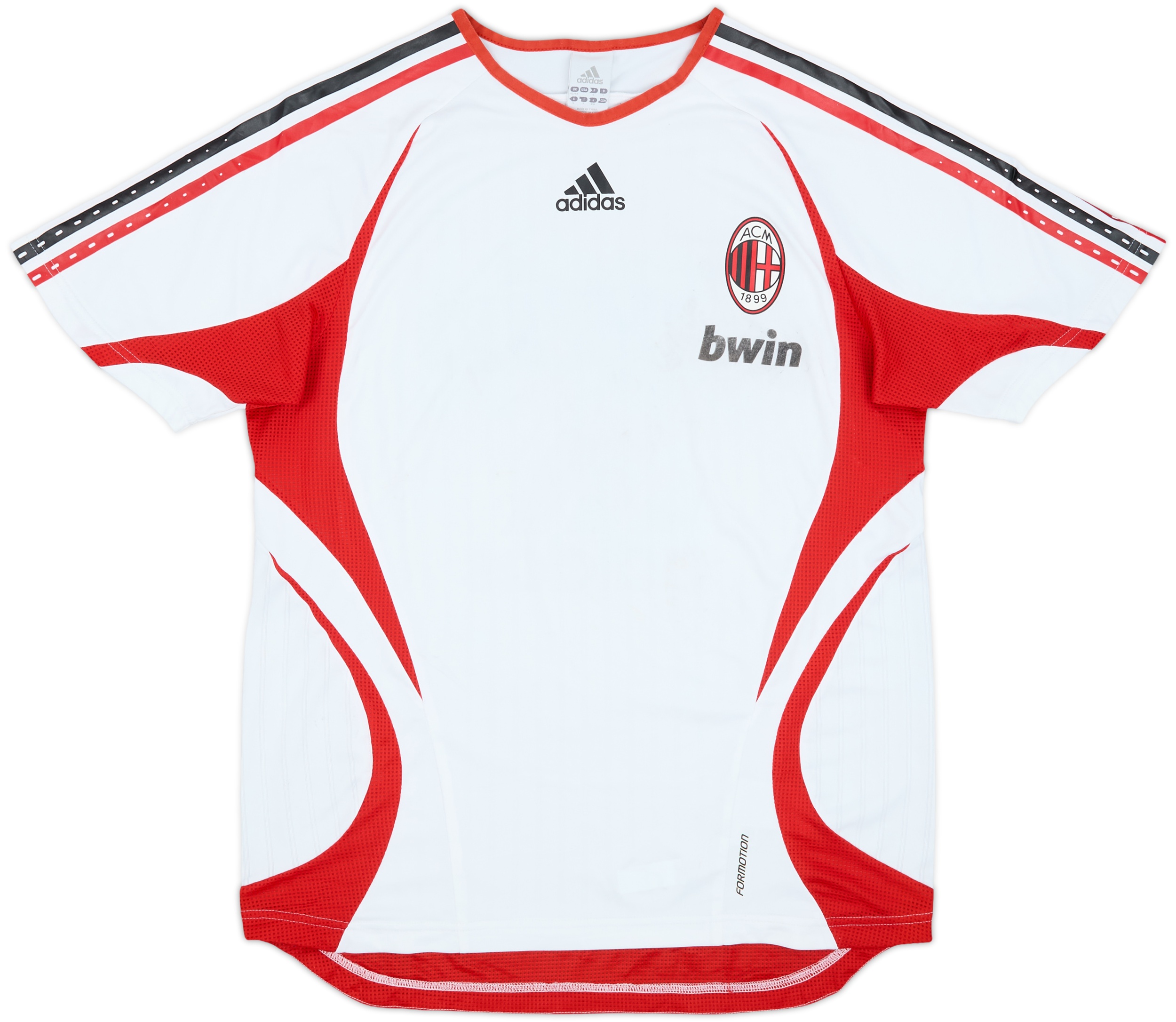 adidas　AC MILAN　ロゴプリント　三本ライン　ゲームシャツ adidas - アディダス adidas ACミラン セットアップ ゲーム