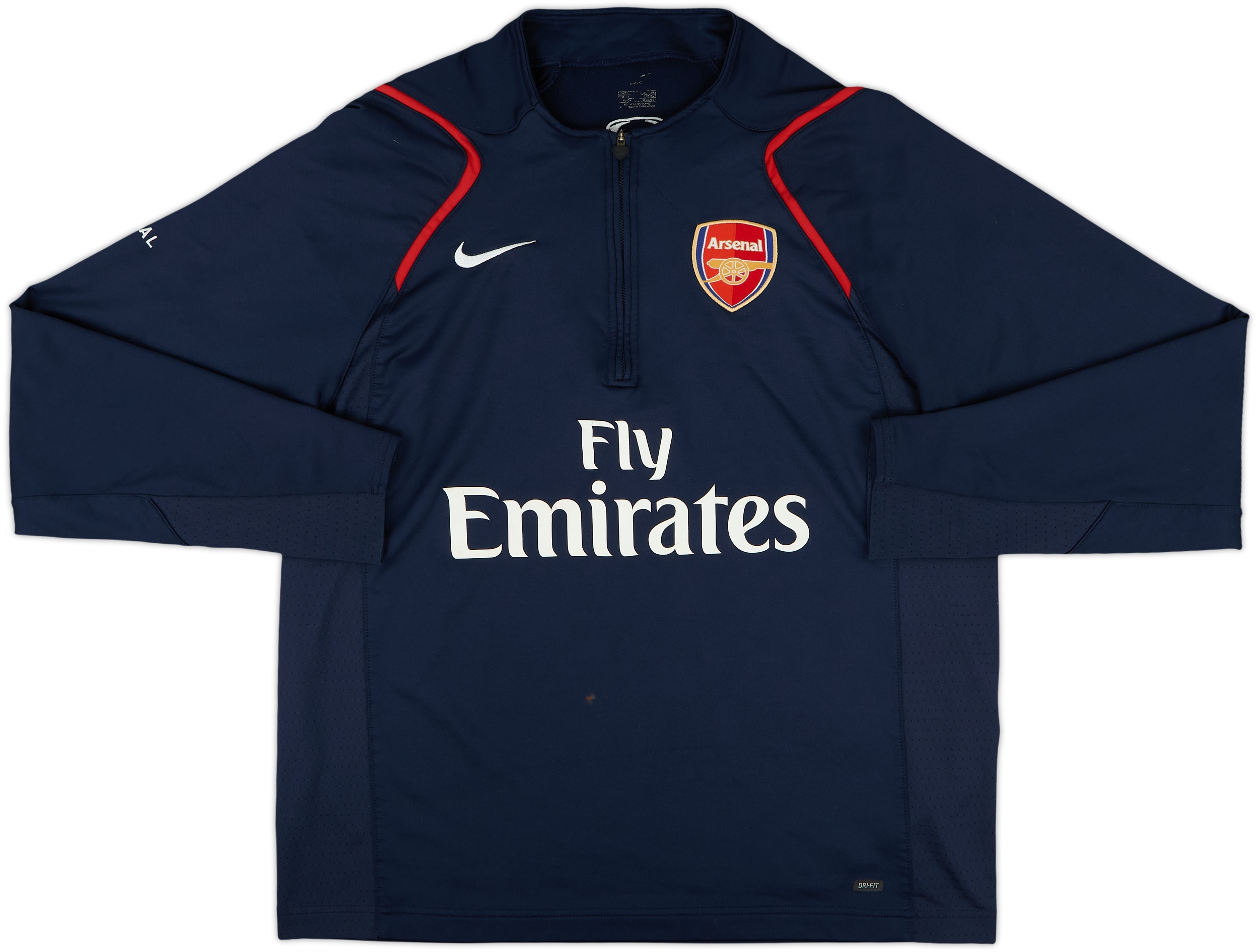 ウェア Arsenal Nike O2 Half Zip jacket Vintage Nike Arsenal Football Jacket Soccer Track Top