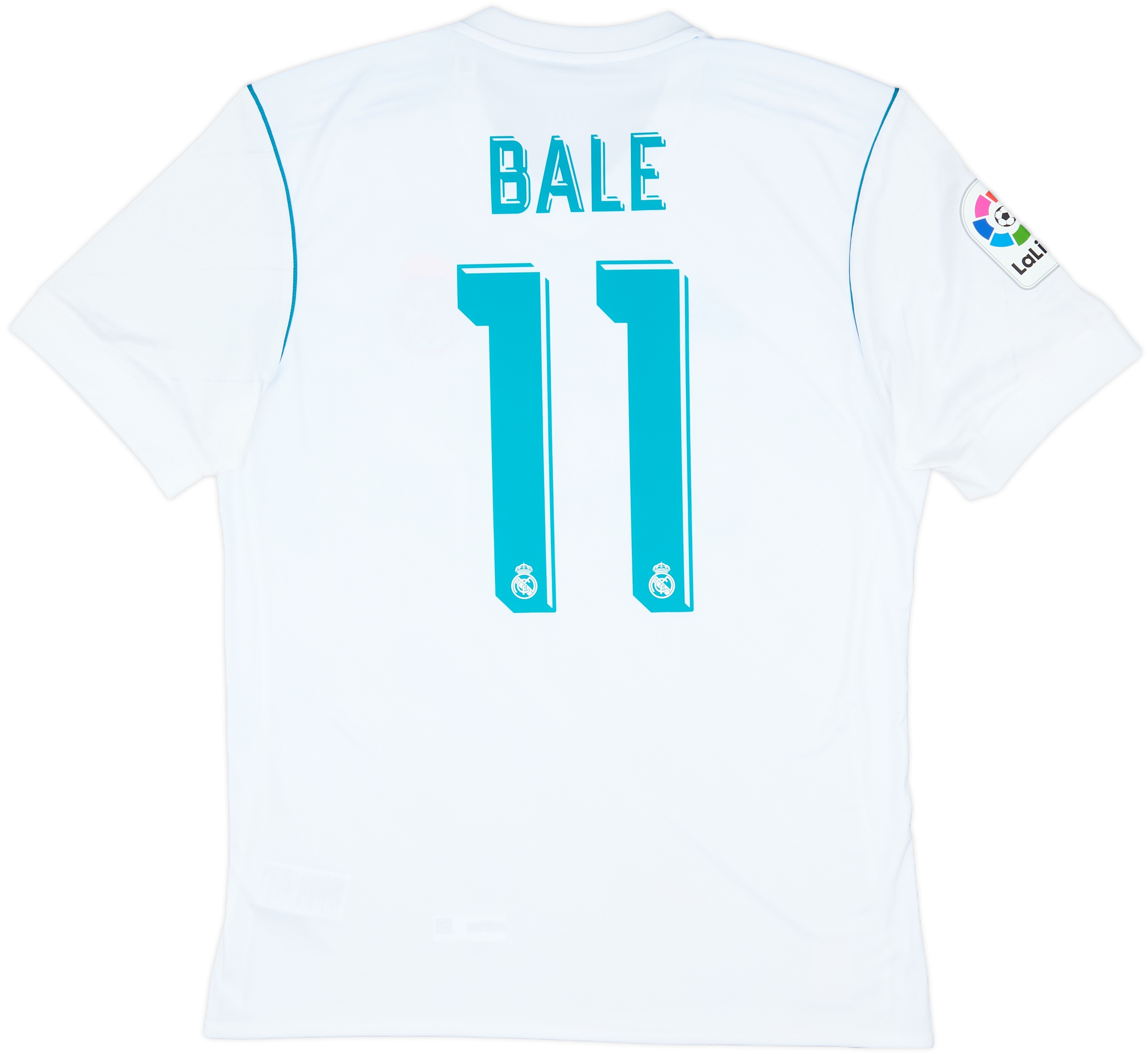 【正規17-18 Real Madrid home L/S BALE #11】 2017-18 Real Madrid Home Shirt Bale #11 (M)