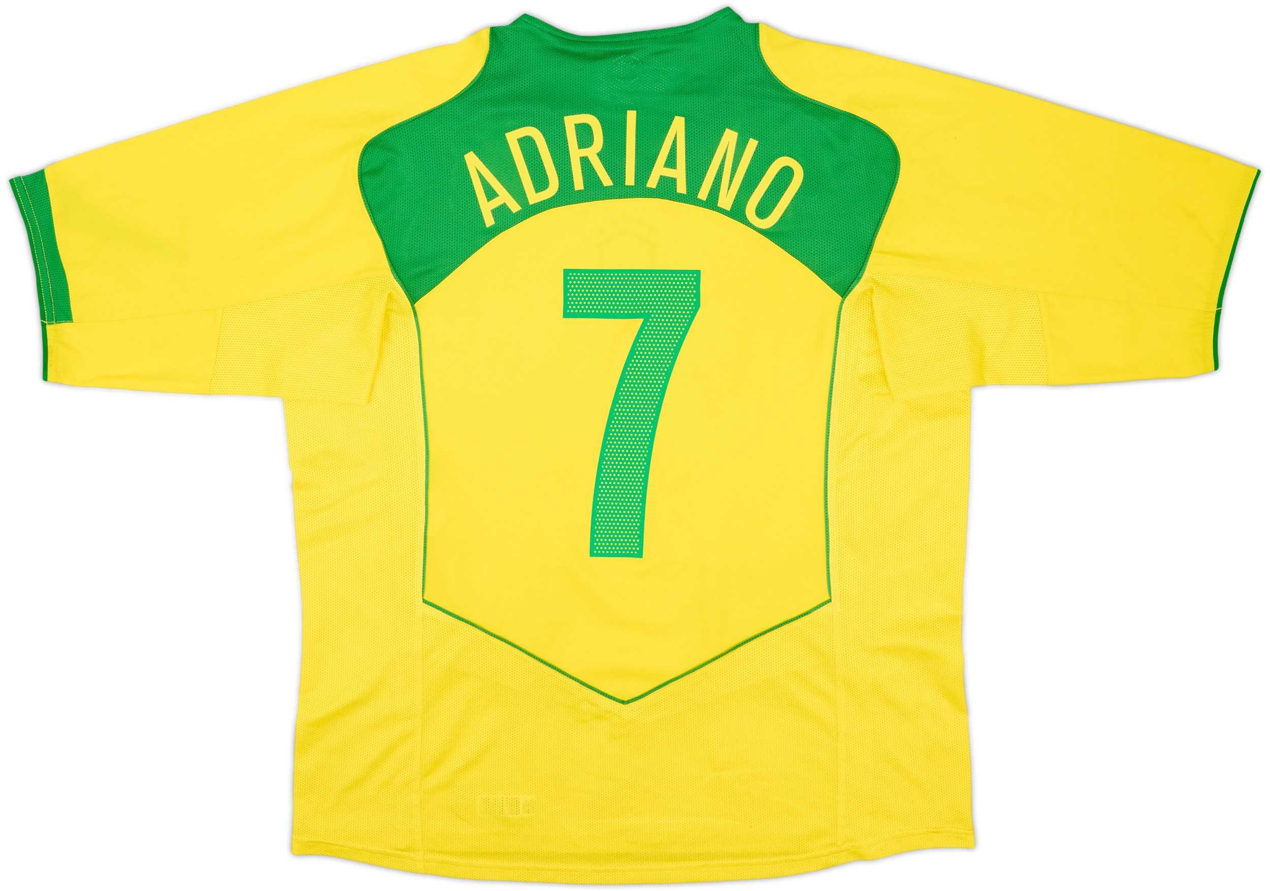 2004-06 Brazil Home Shirt Adriano #7 - 8/10 - (XL)