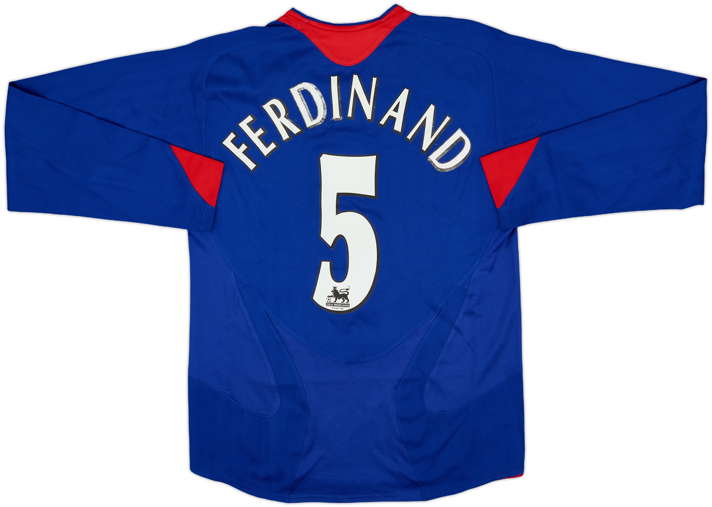 2005-06 Manchester United Away L/S Shirt Ferdinand #5 - 5/10 - (S)