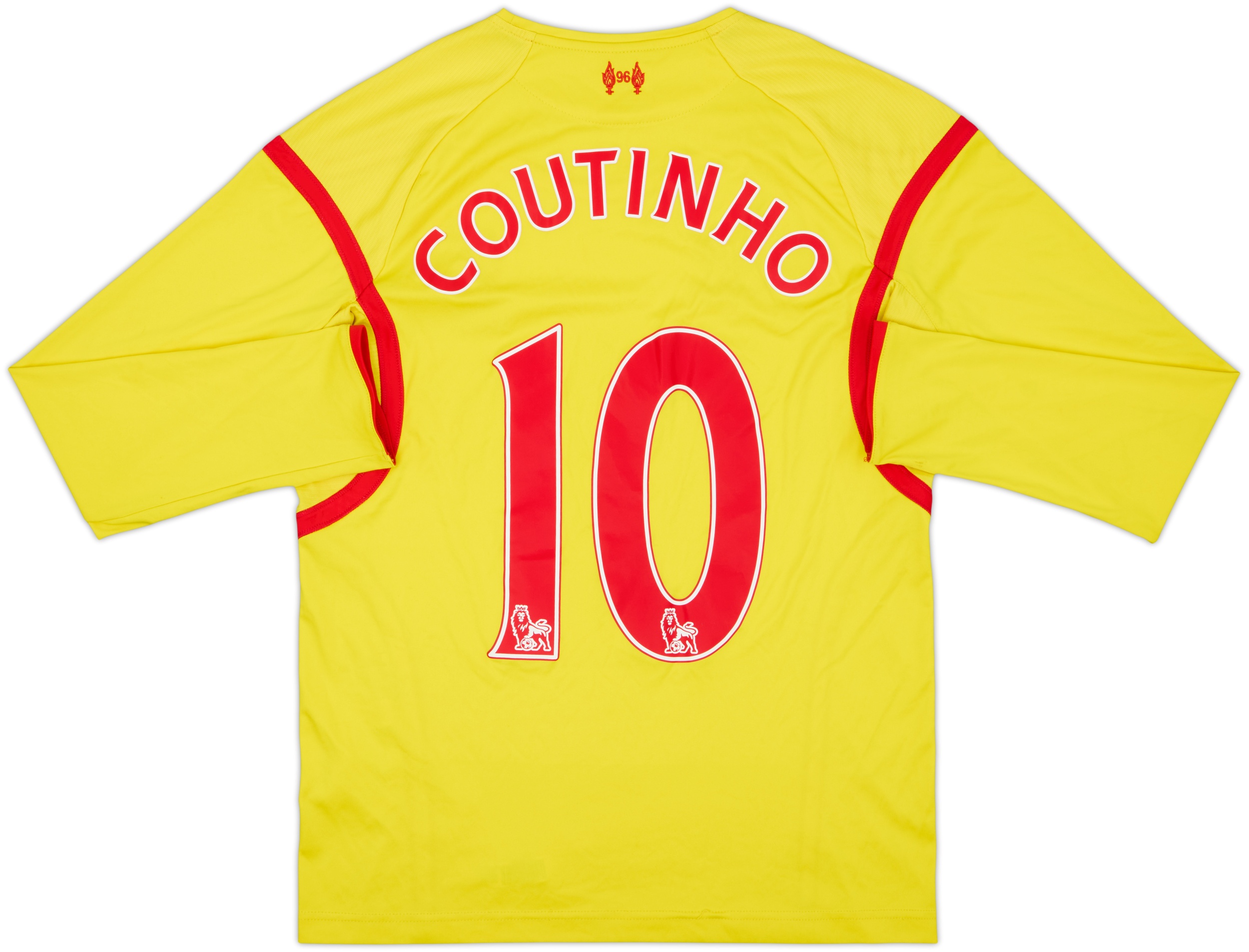 2014-15 Liverpool Away L/S Shirt Coutinho #10 - 6/10 - (S)