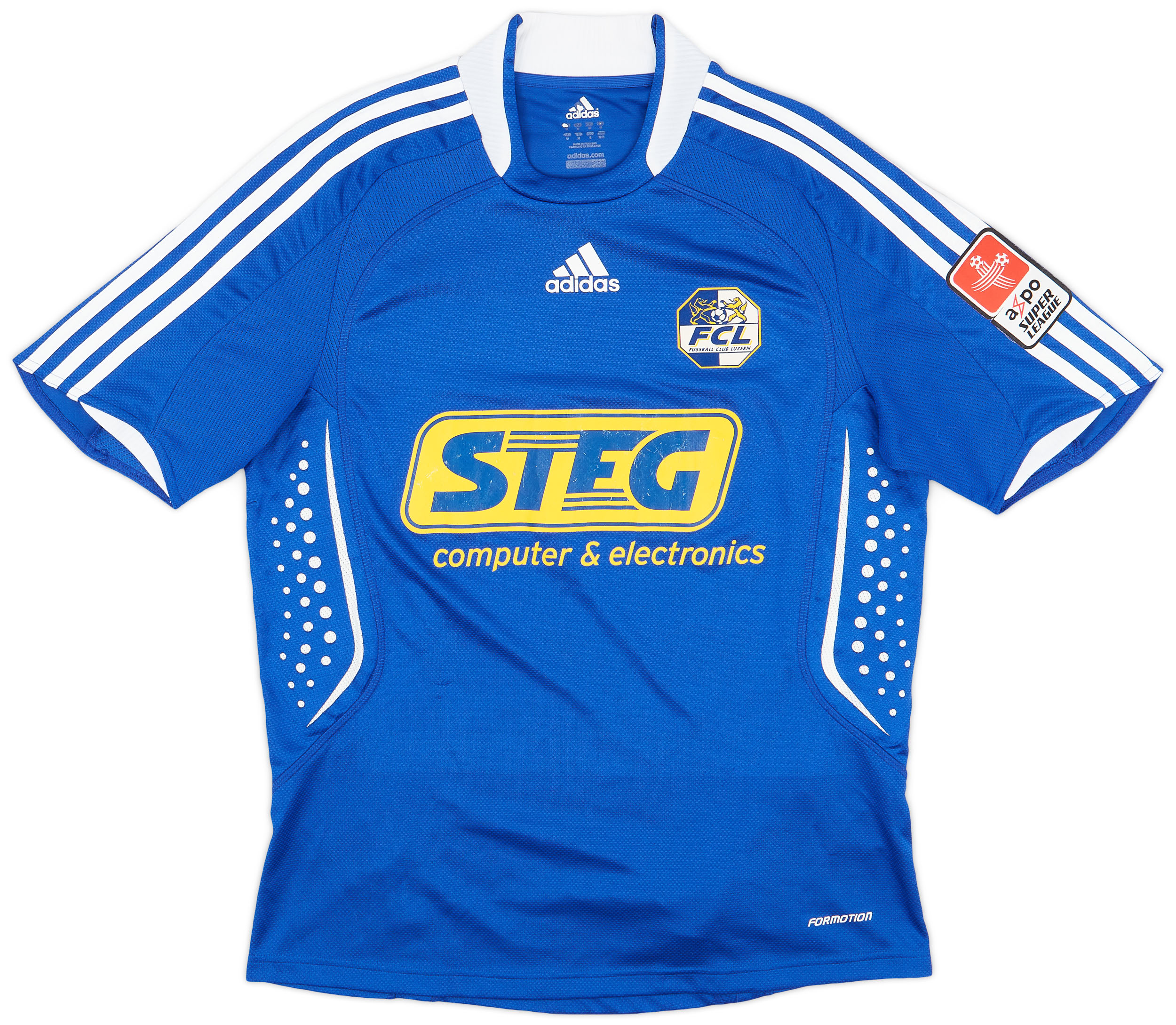 2008-09 FC Luzern Player Issue Home Shirt - 7/10 - (M)