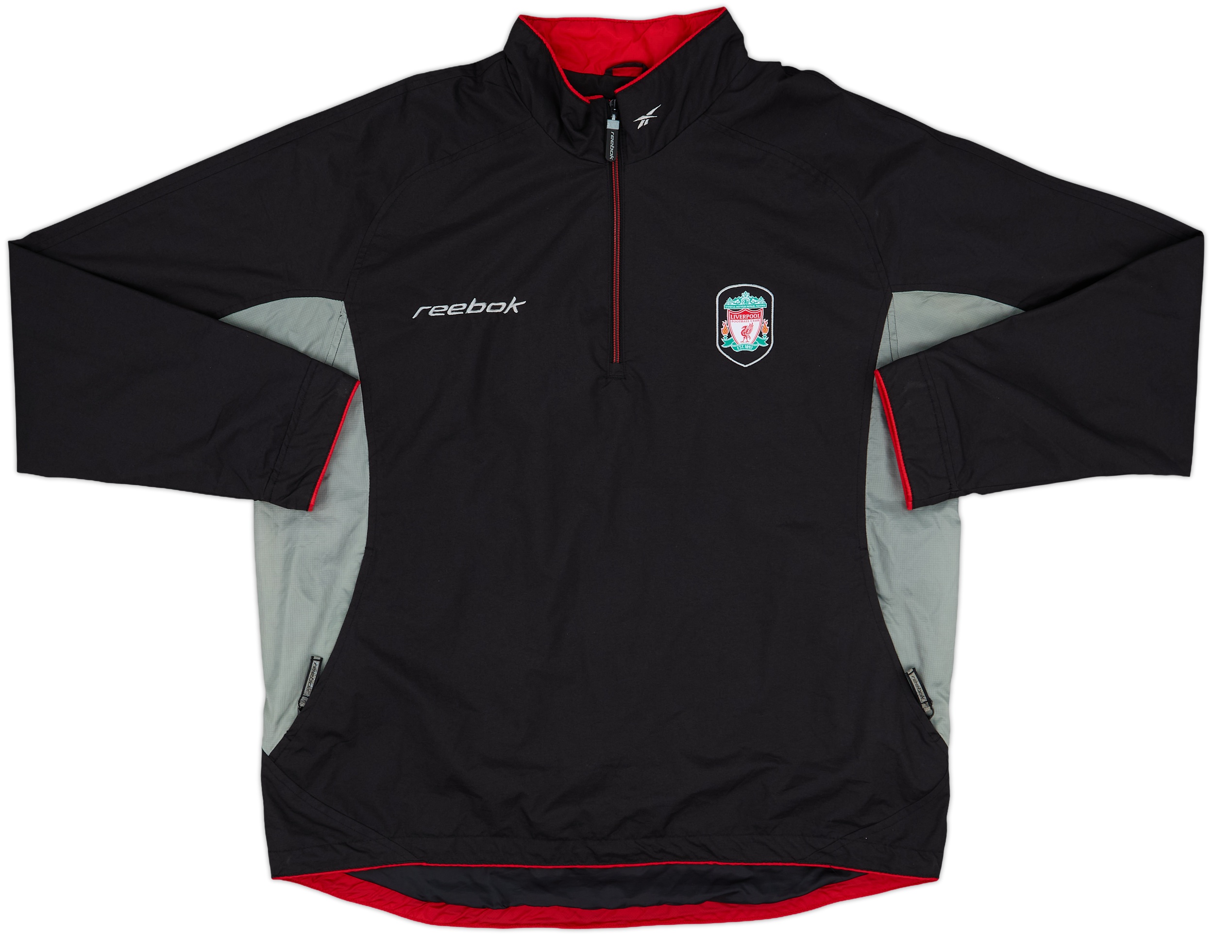 2002-03 Liverpool Reebok 1/4 Zip Rain Jacket - 7/10 - (L)