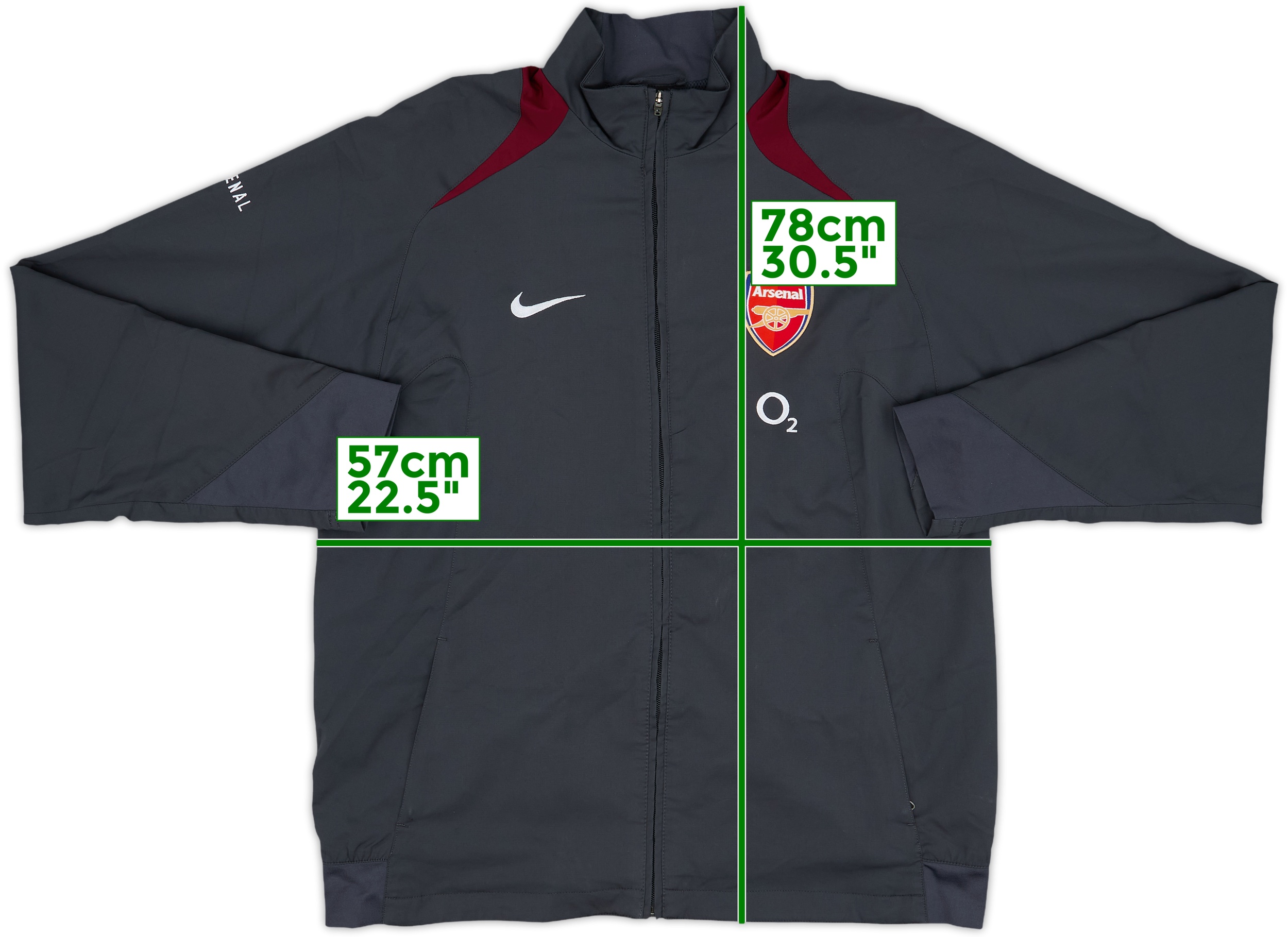 2005 Arsenal nikeトラックジャケット 正規品 Nike Arsenal 2005-2006 Vintage Football Track Jacket Sz S | eBay