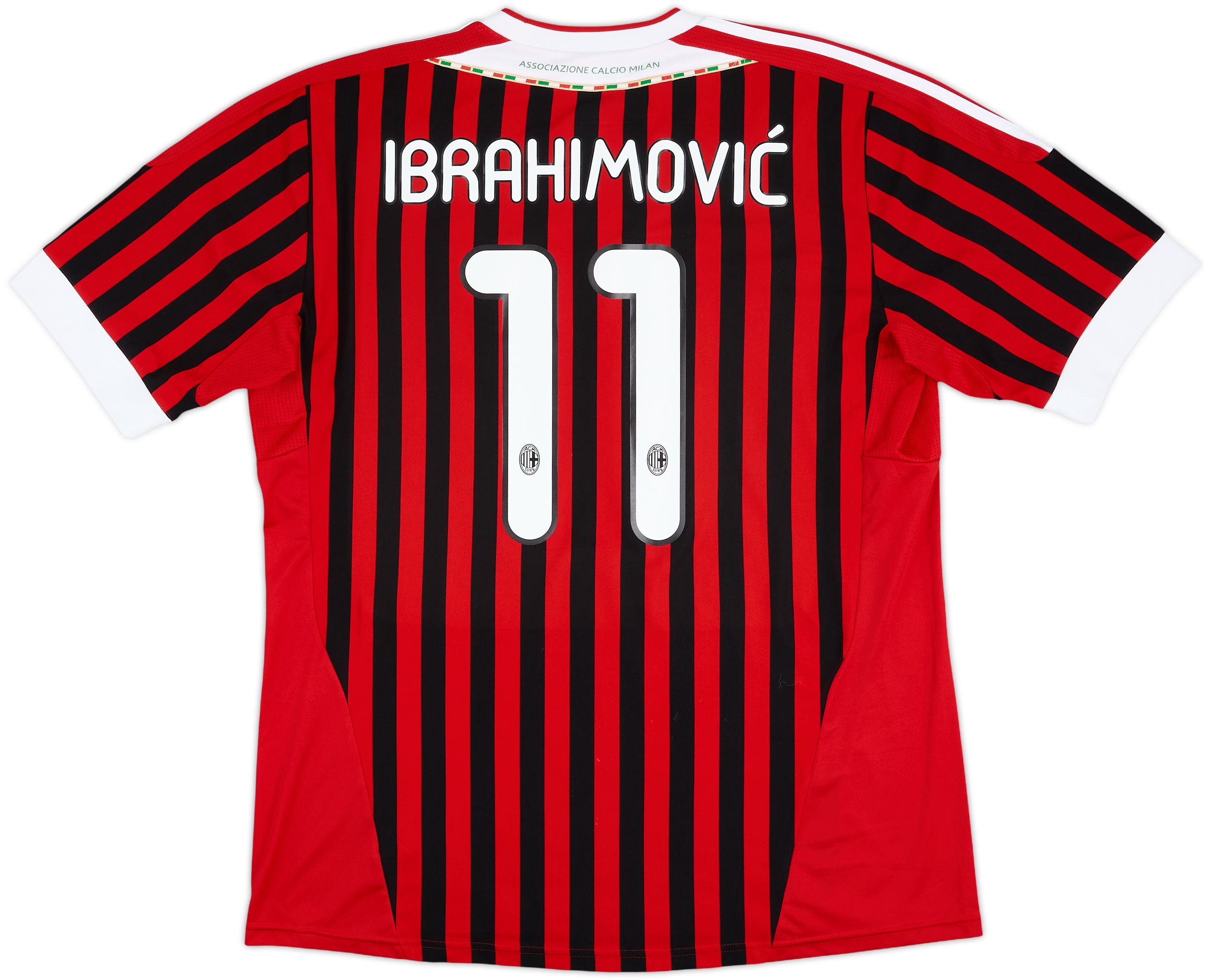 2011-12 AC Milan Home Shirt Ibrahimovic #11 - 6/10 - (XL)