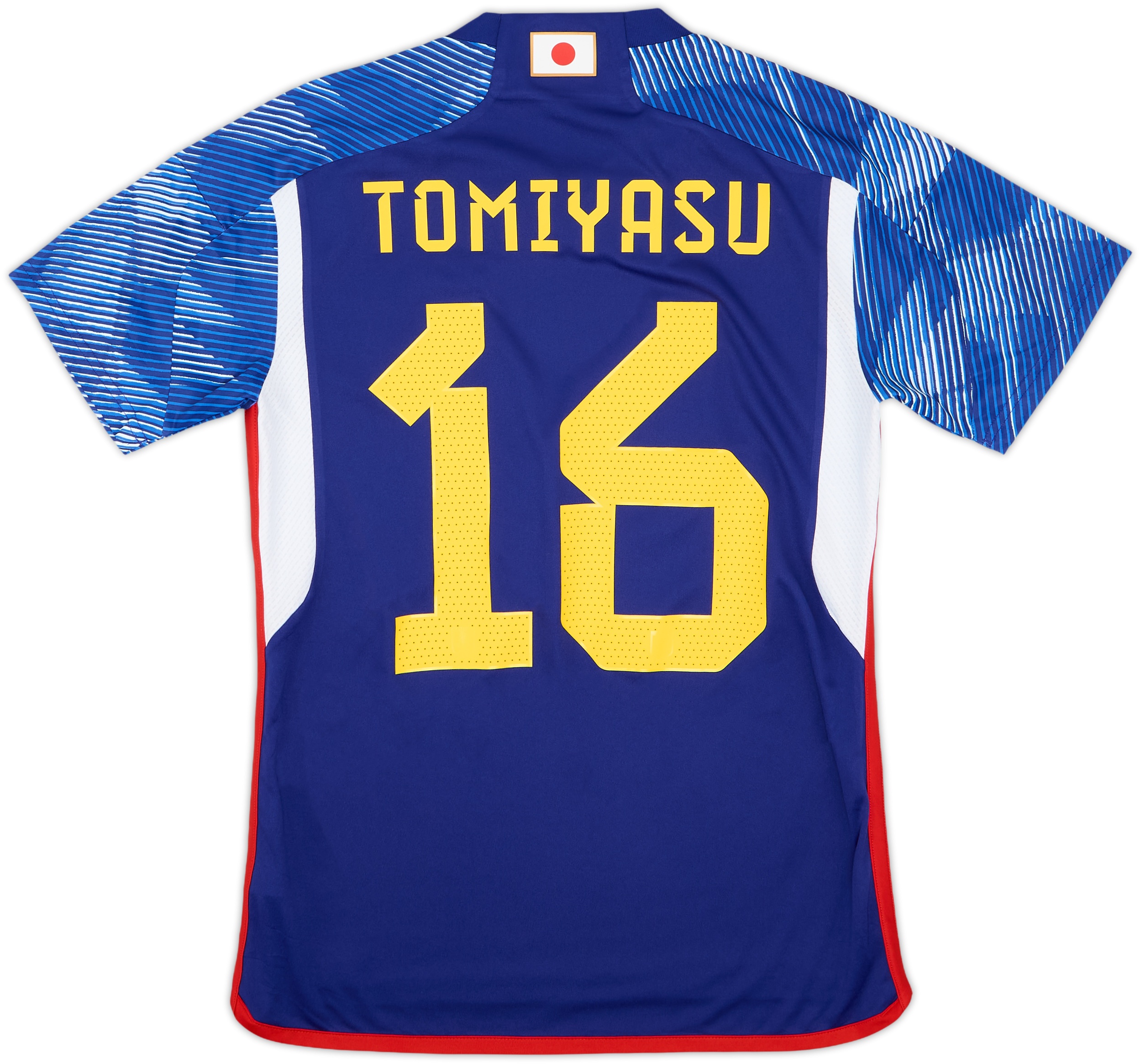 日本代表 サッカーシャツ TOMIYASU 16 2022-23 Japan Home Shirt Tomiyasu #16 - 10/10 - (S)