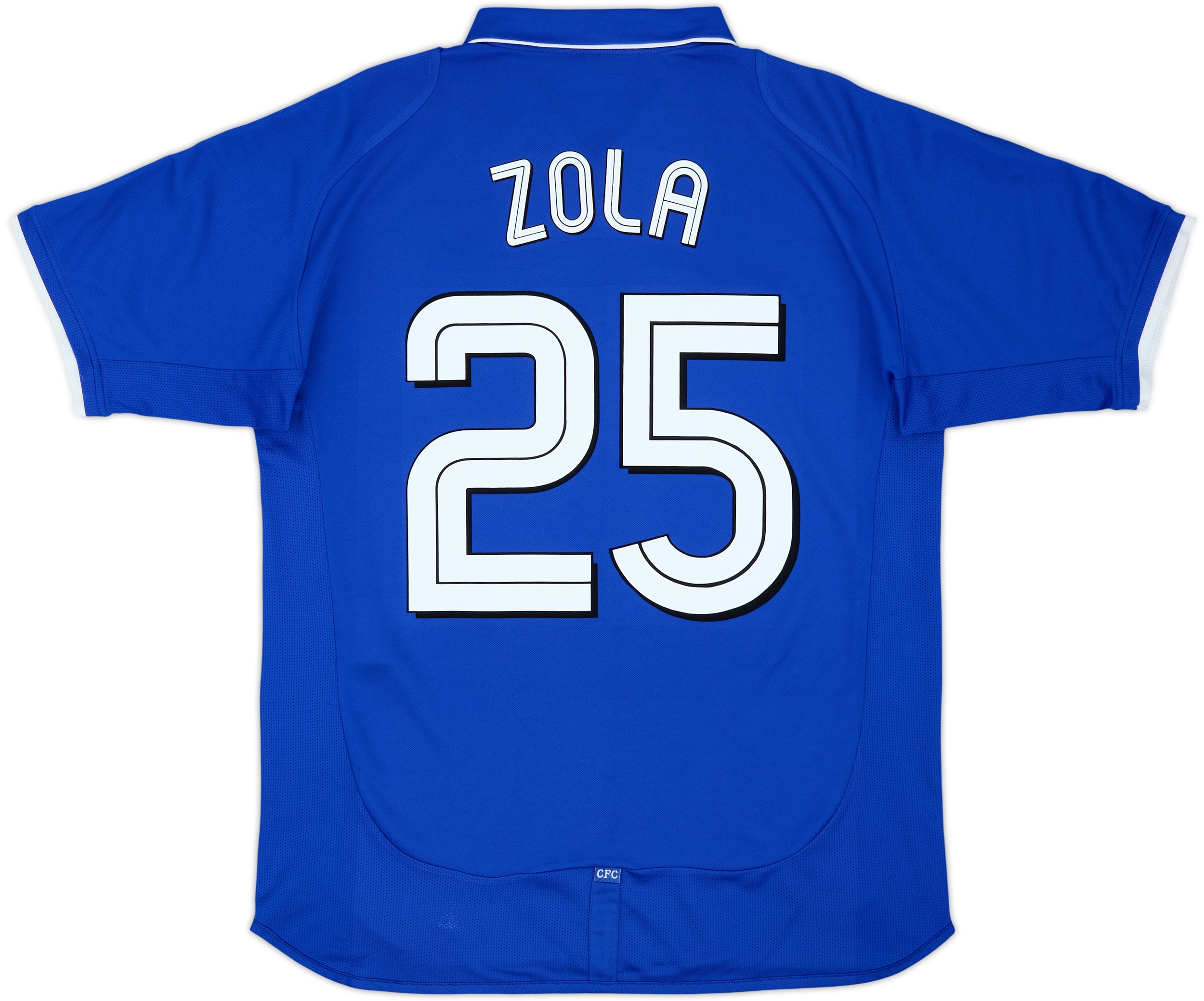 2001-03 Chelsea Home Shirt Zola #25 - 8/10 - (M)