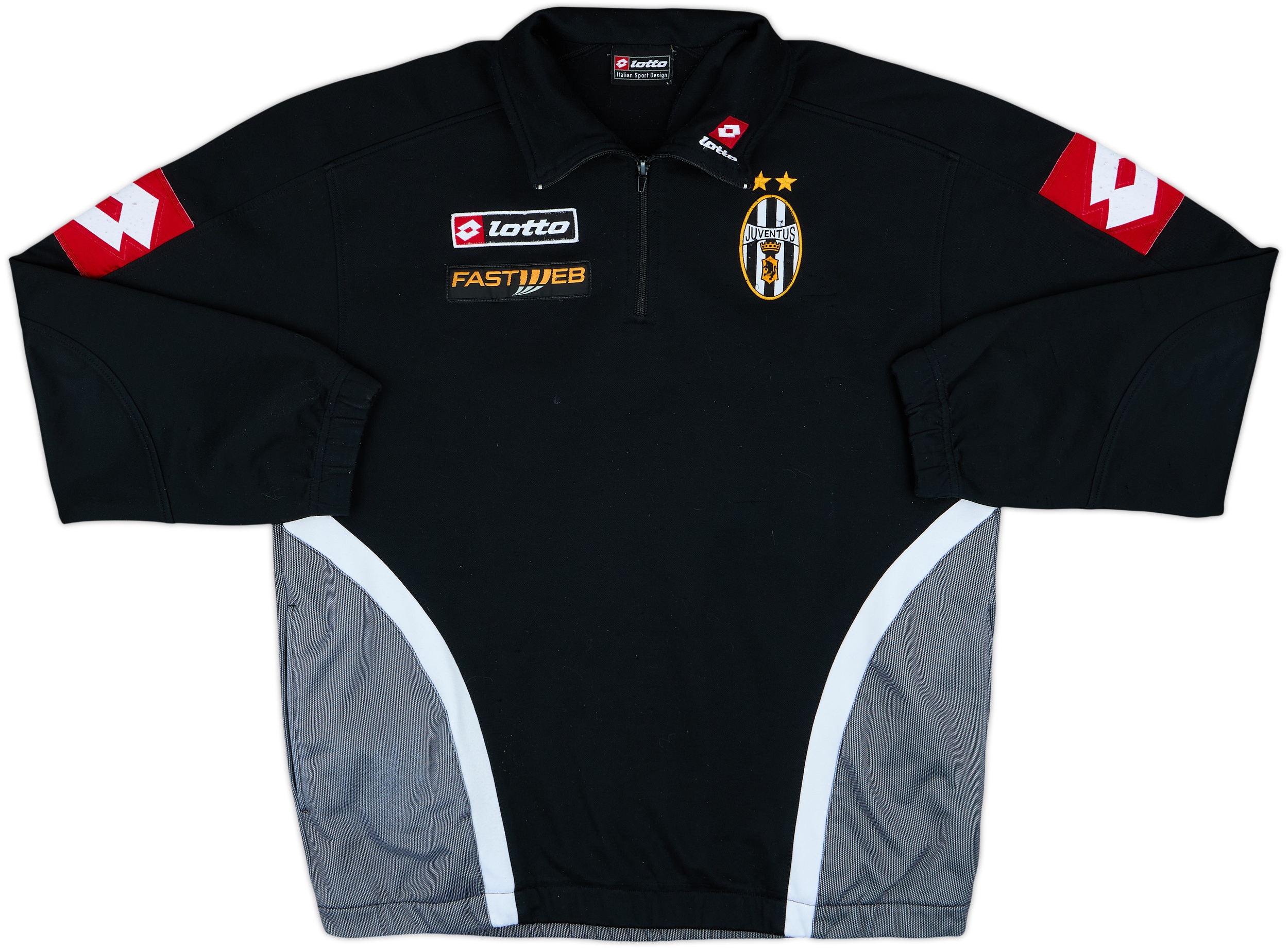 2001-02 Juventus Lotto 1/4 Zip Drill Top - 8/10 - (L)