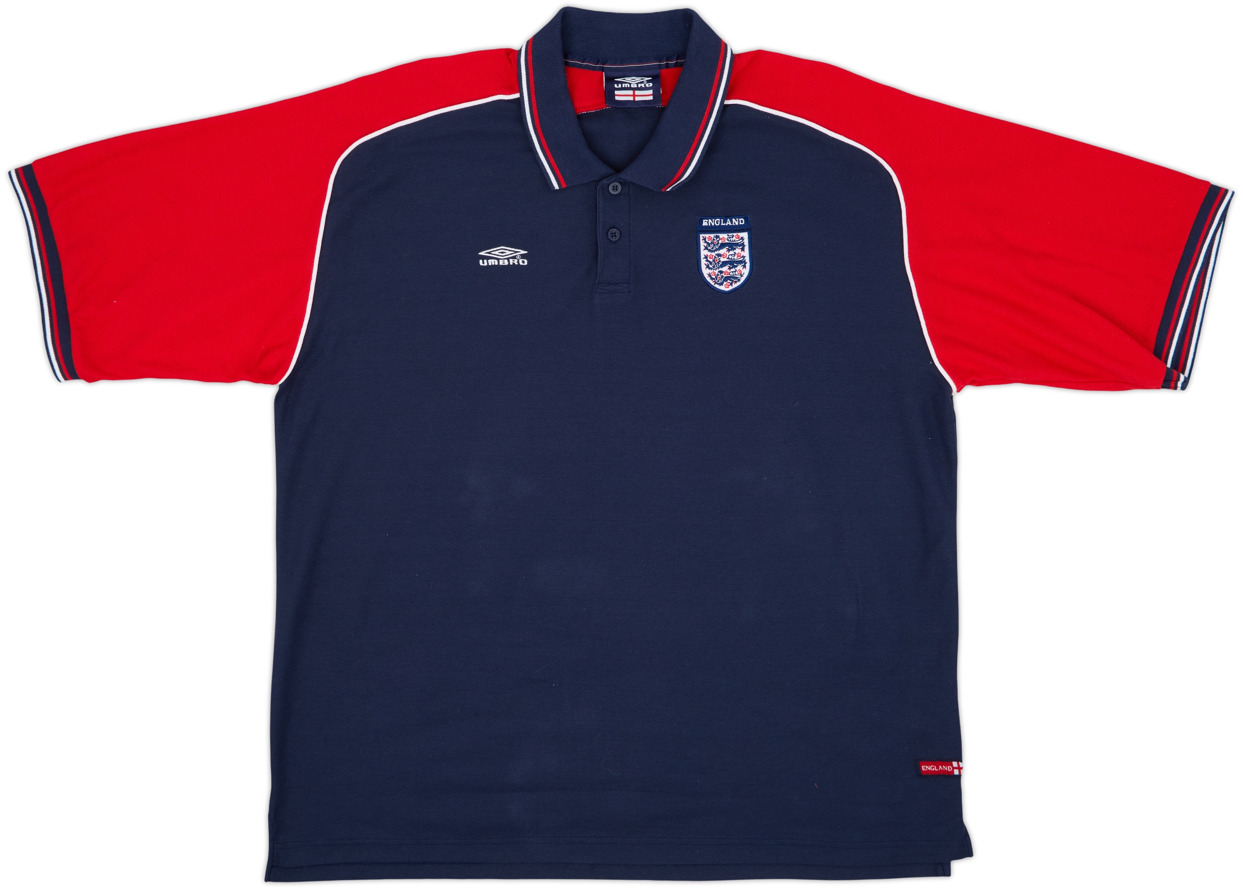 2000-02 England Umbro Polo Shirt - 8/10 - (XXL)