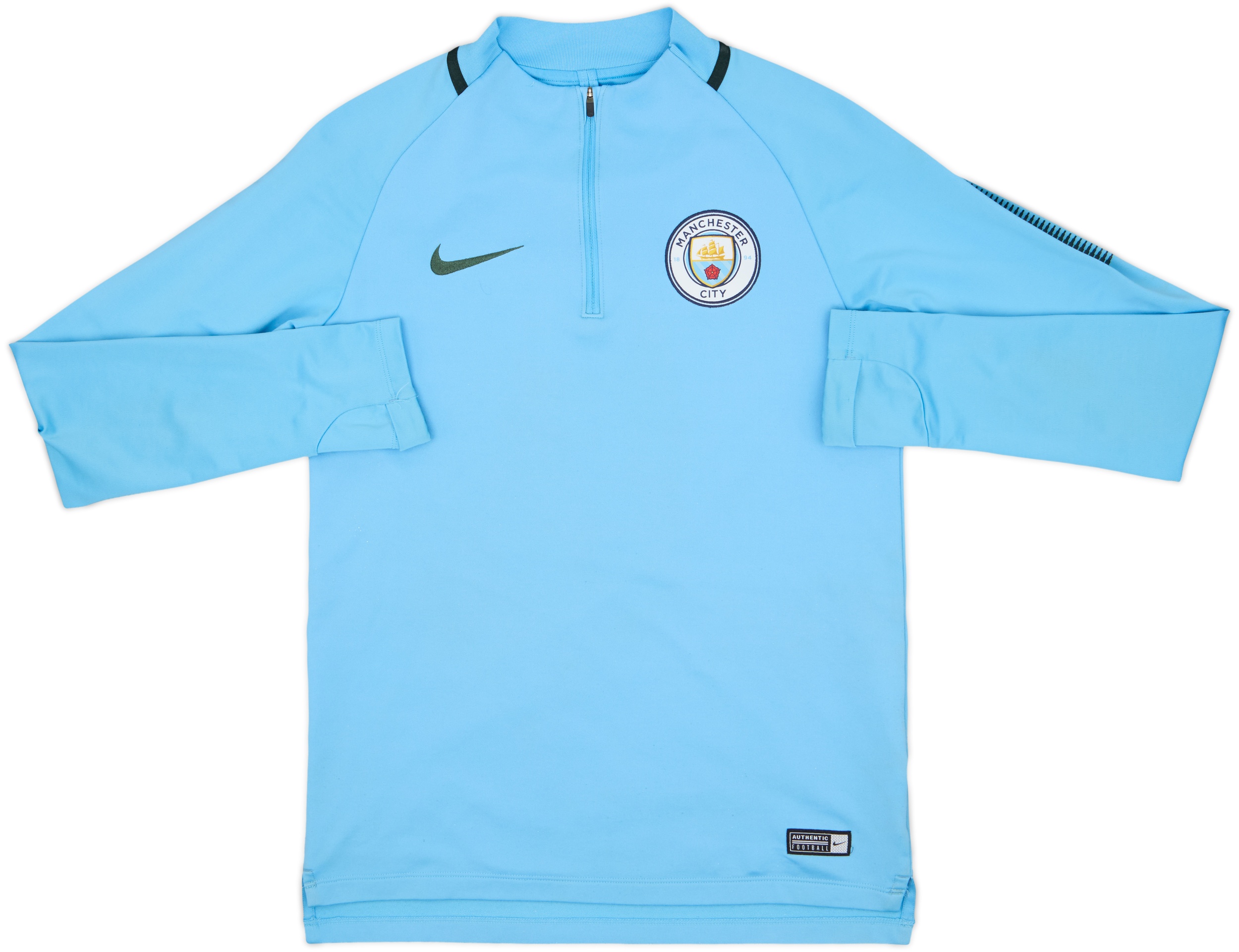 2018-19 Manchester City Nike 1/4 Zip Drill Top - 8/10 - (S)