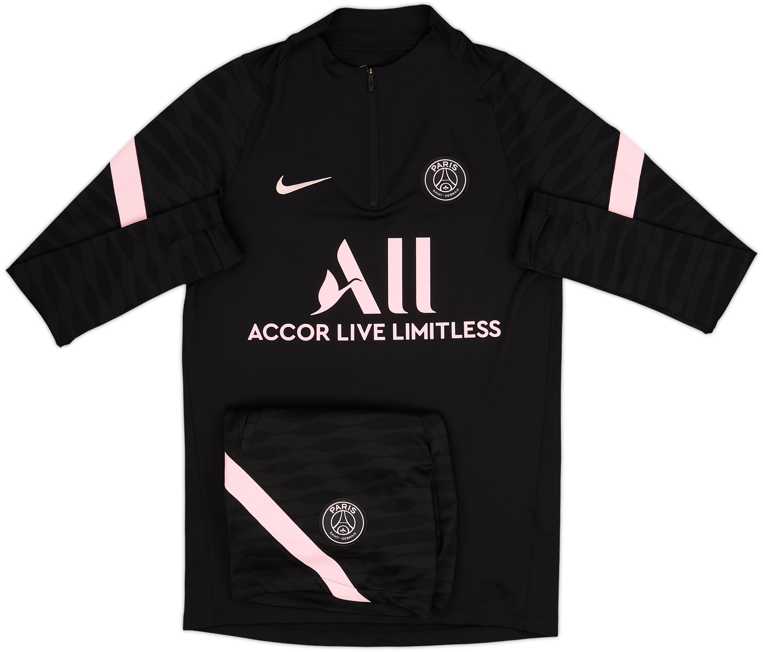 2021-22 Paris Saint-Germain Nike 1/4 Zip Drill Top & Shorts - 6/10