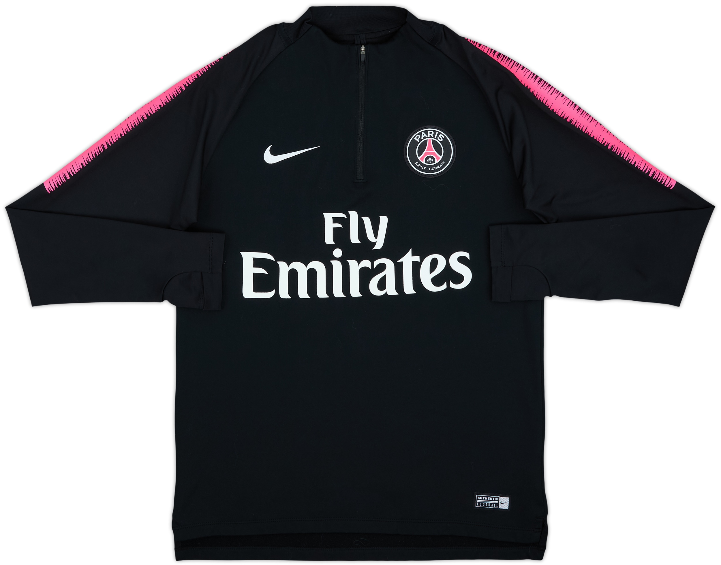 2018-19 Paris Saint-Germain Nike 1/4 Zip Drill Top - 8/10 - (M)