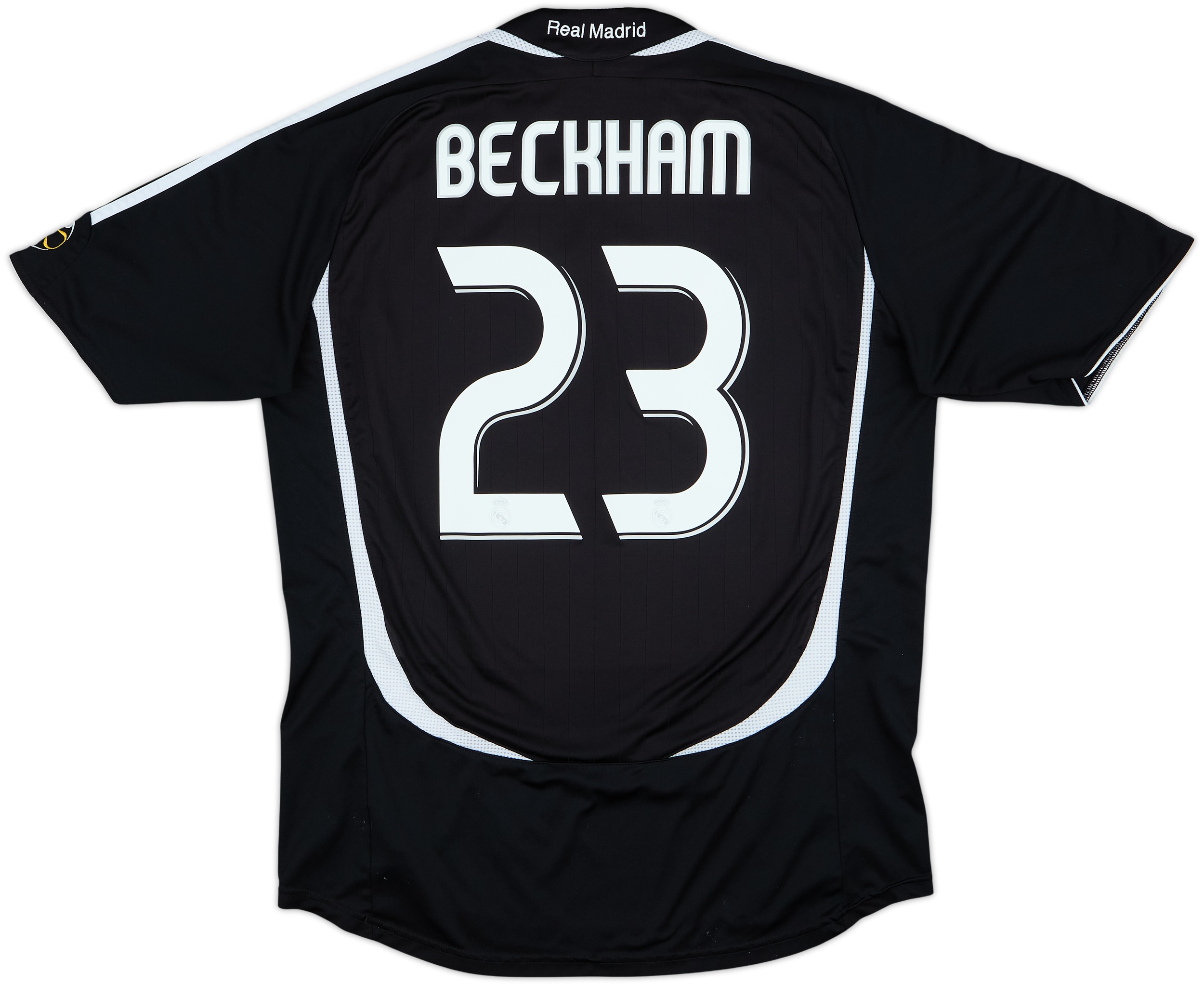 06-07ユニフォーム 23番 シャツ 黒-159 2006-07 Real Madrid Away Shirt Beckham #23 - 8/10 - (L)