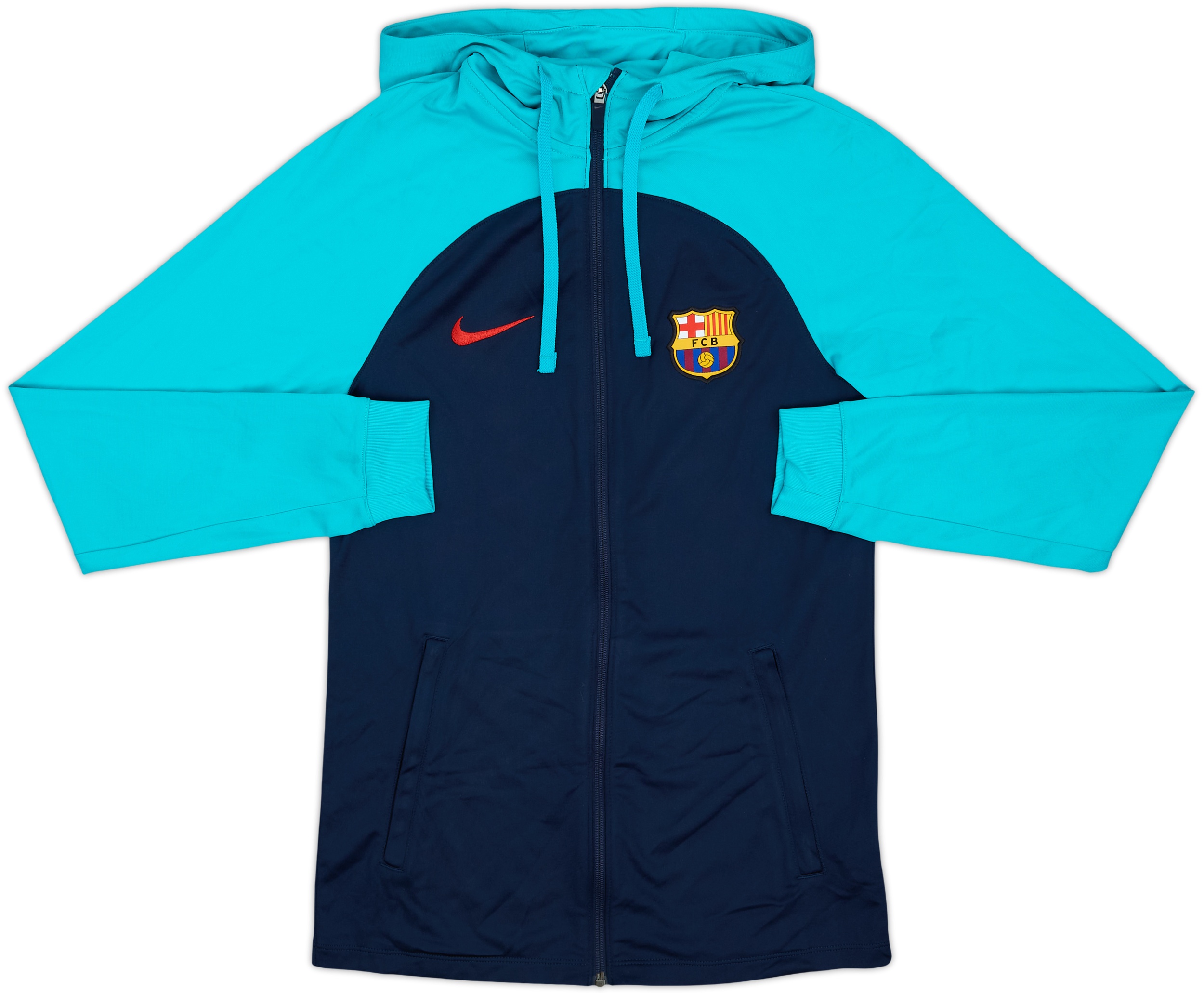 2022-23 Barcelona Nike Hooded Track Jacket - 9/10 - (XS)