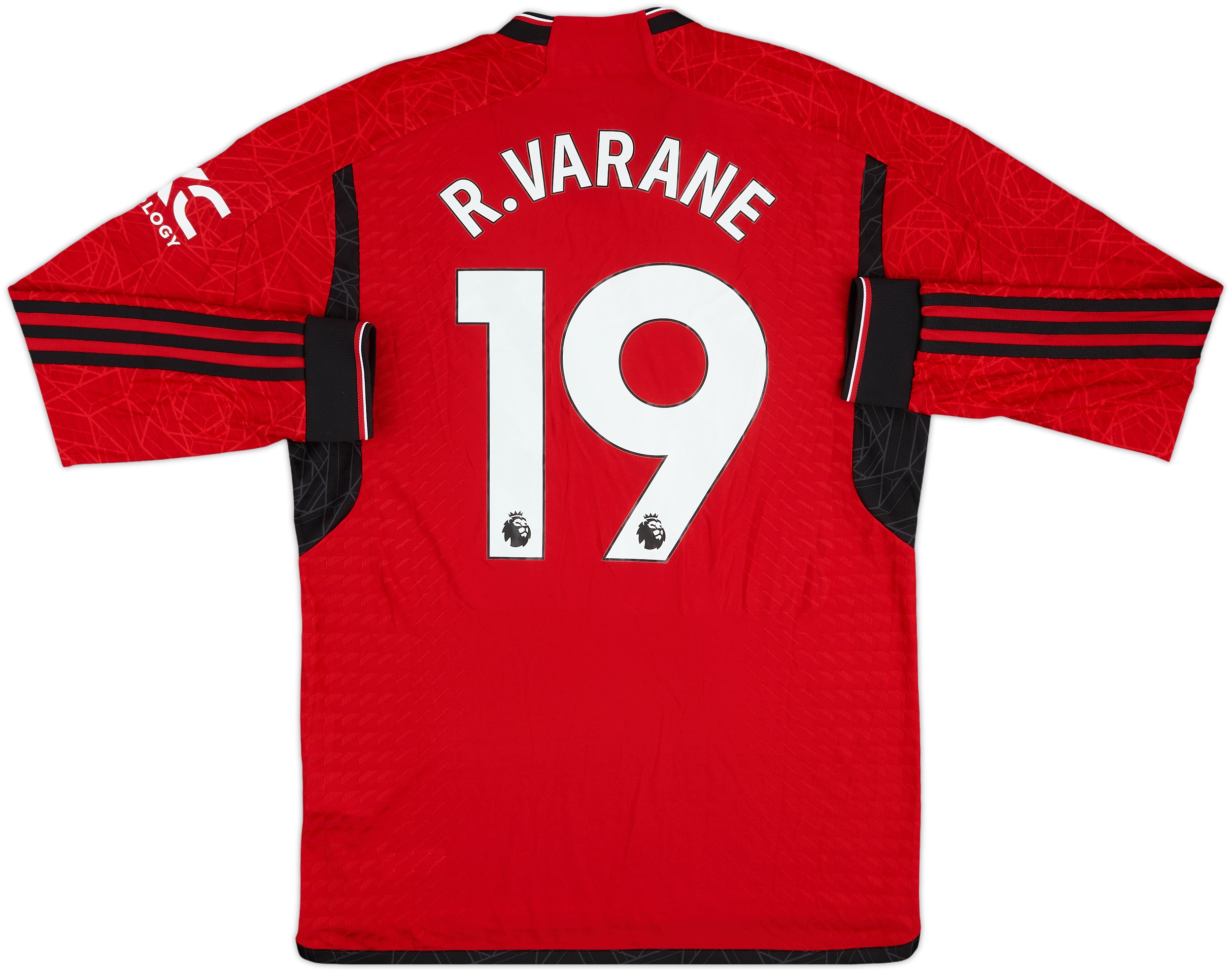 マンチェスター・ユナイテッド R. VARANE シャツ XL 2023-24 Manchester United Match Issue Home L/S Shirt R.Varane #19