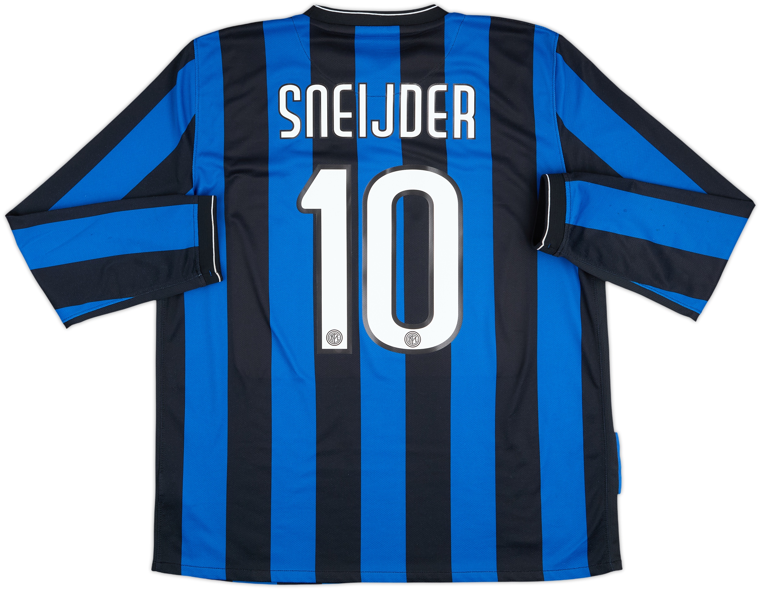2009-10 Inter Milan Home L/S Shirt Sneijder #10 - 6/10 - (XL)
