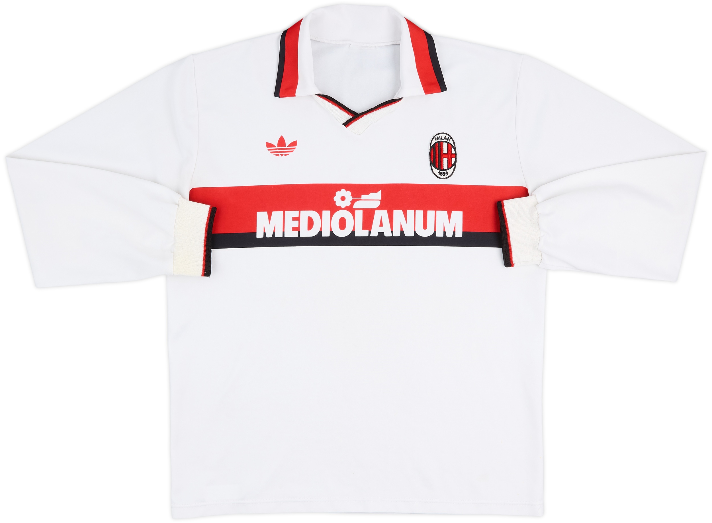 90” AC.MILAN Mediolanum 上下スーツセット3L 1990-91 AC Milan Away L/S Shirt - 5/10 - (L)